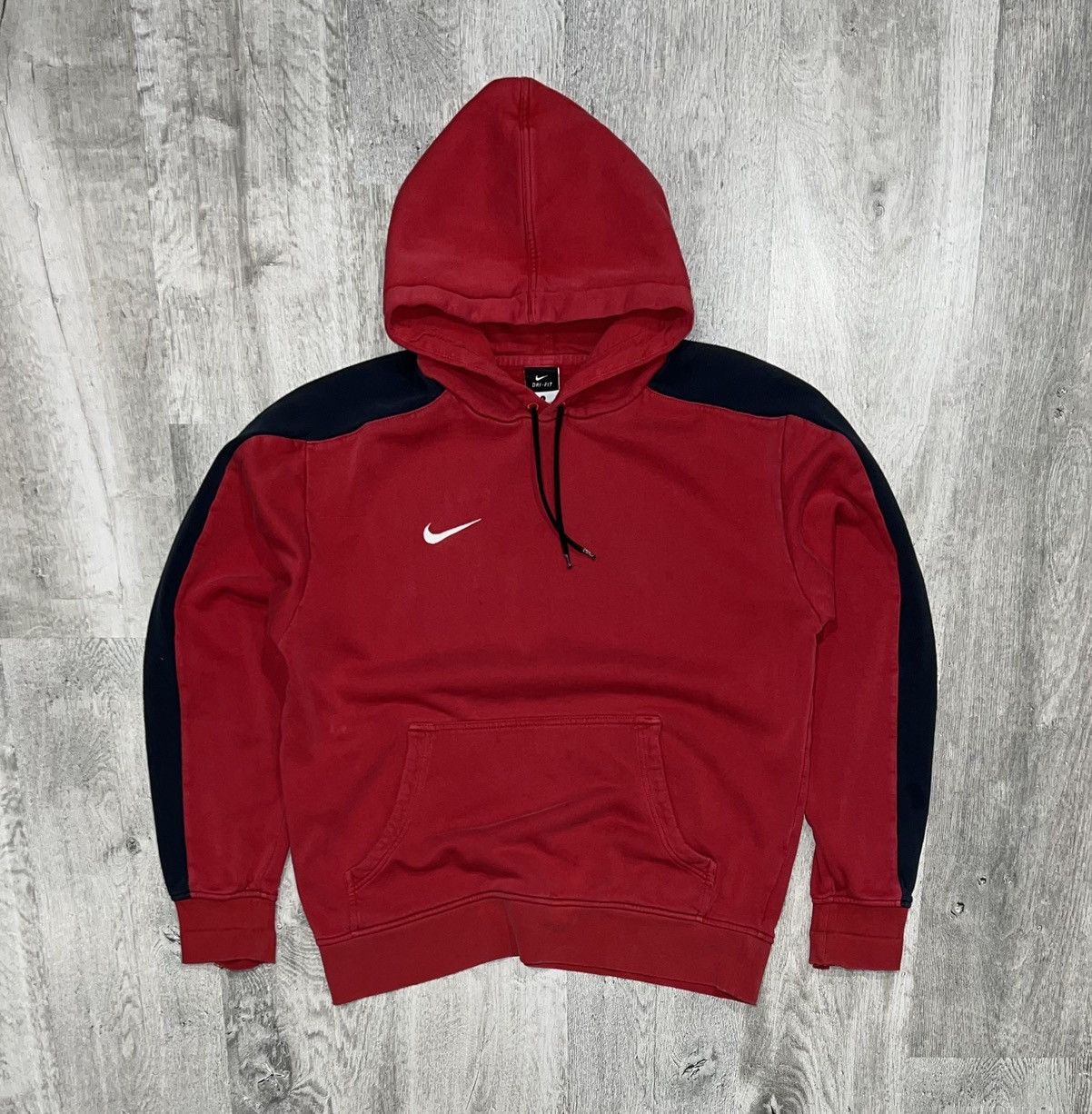 Nike Vintage 00s Nike Hoodie Y2k Boxy Fit Swosh Small Logo 