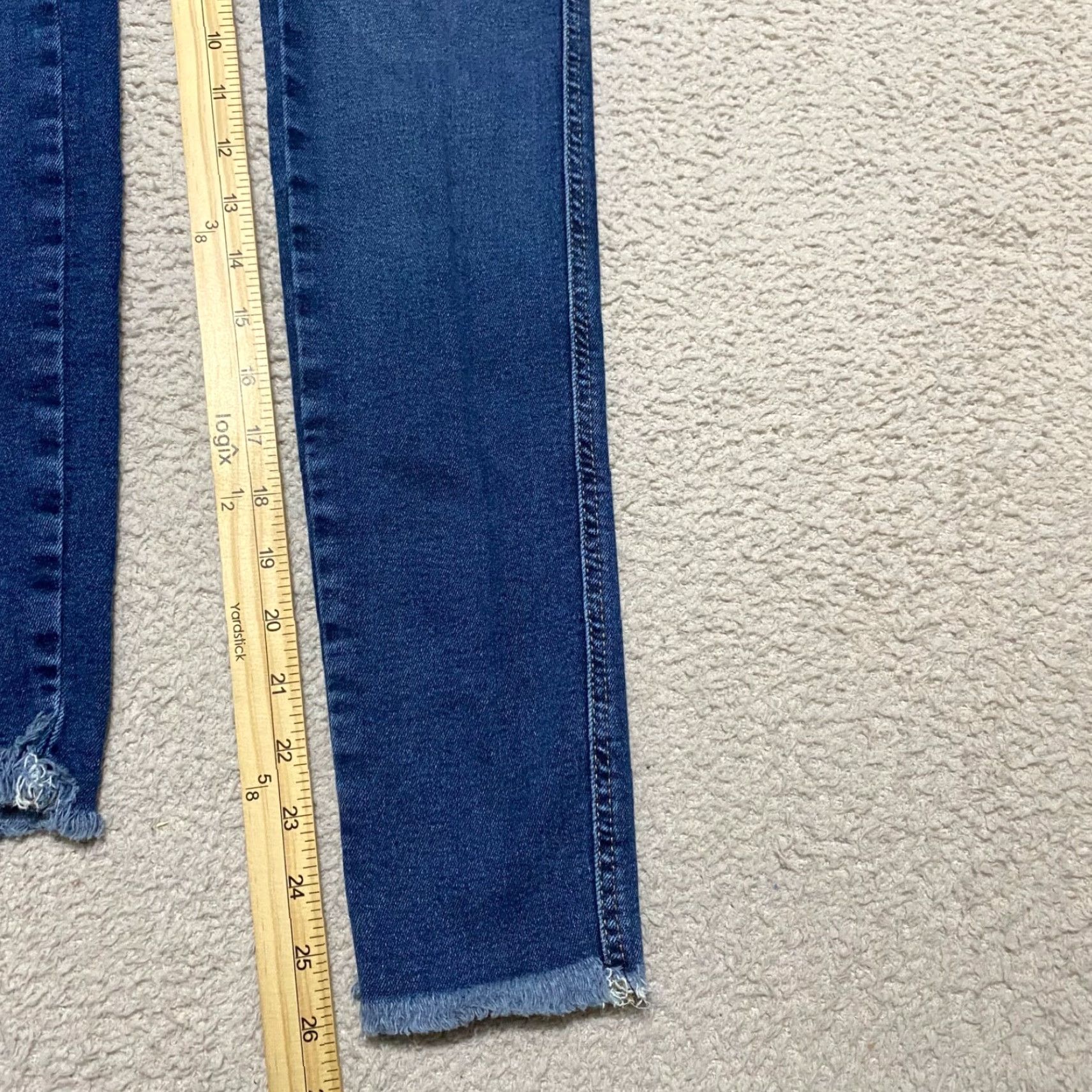 Free People FREE PEOPLE We The Free Jeans Womens 27 Blue Denim Dark Wash Straight High Rise Jeans Size 27" / US 4 / IT 40 - 3 Thumbnail
