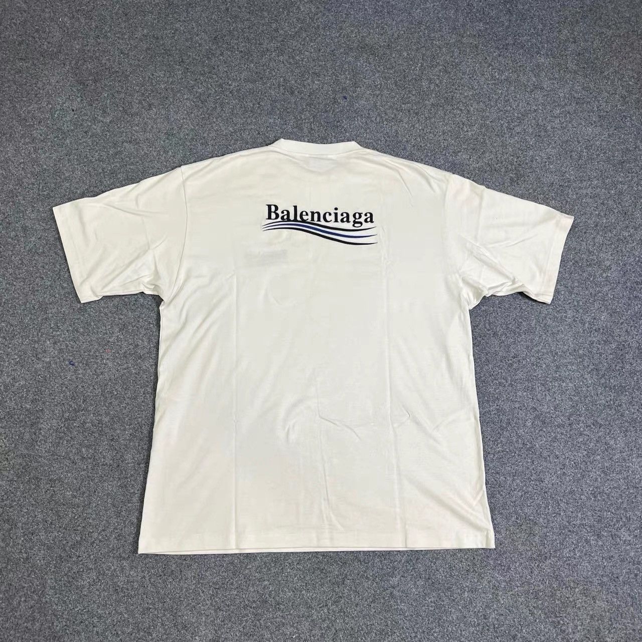 Balenciaga Balenciaga Embroidered Wave Short Sleeve T‑shirt K28 Size US L / EU 52-54 / 3 - 2 Thumbnail