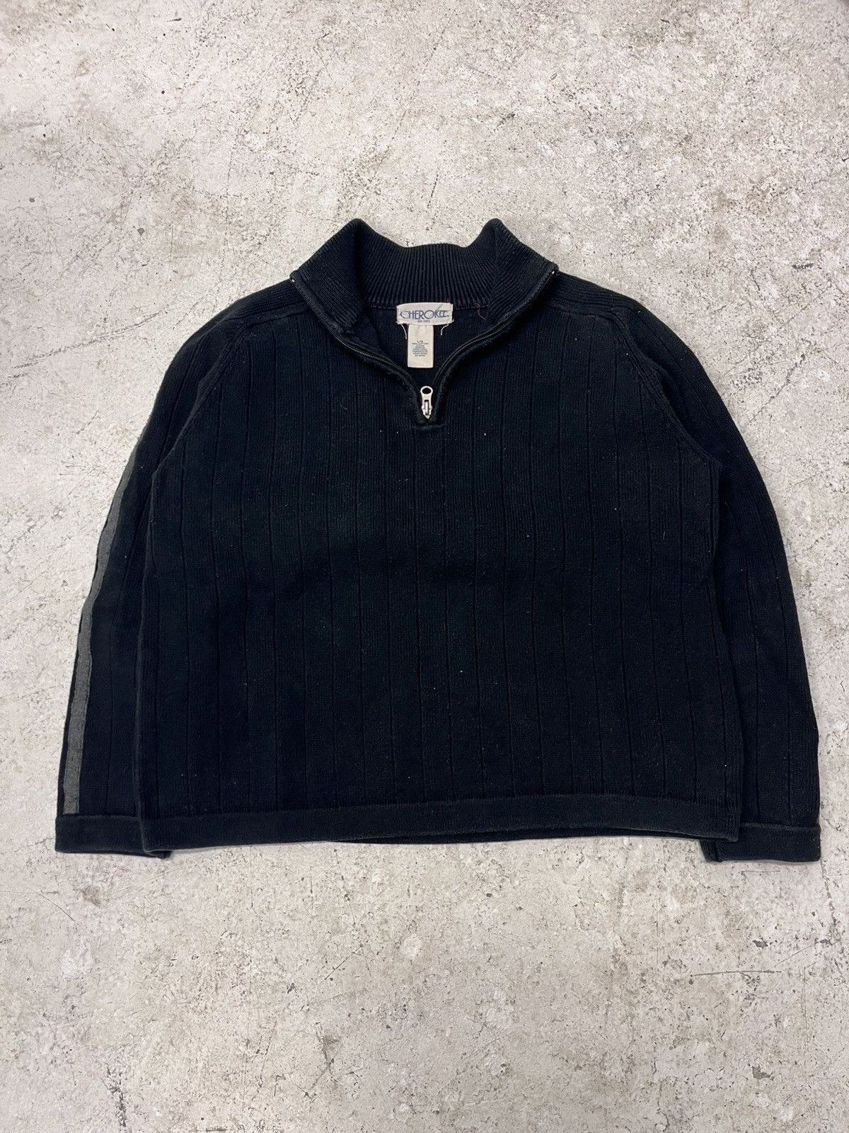 Cherokee Vintage cherokee boxy quarter zip sweater Size US L / EU 52-54 / 3 - 2 Thumbnail