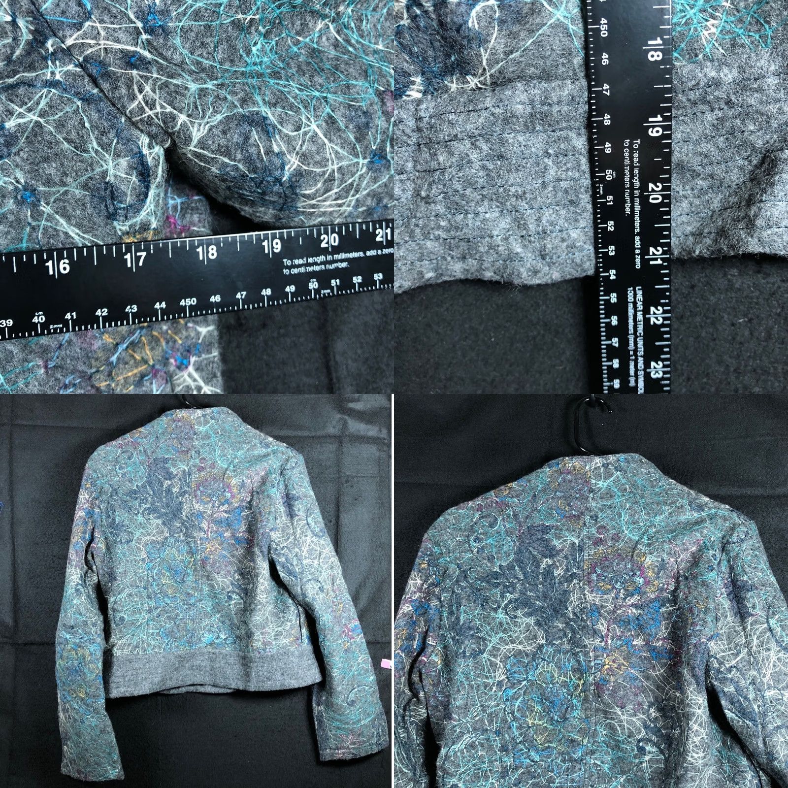 Vintage 600 West Womens Blazer Gray Wool Blend Lined Large Mid-Length Tweed Zip Front 600 West Womens Blazer Size L / US 10 / IT 46 - 8 Thumbnail