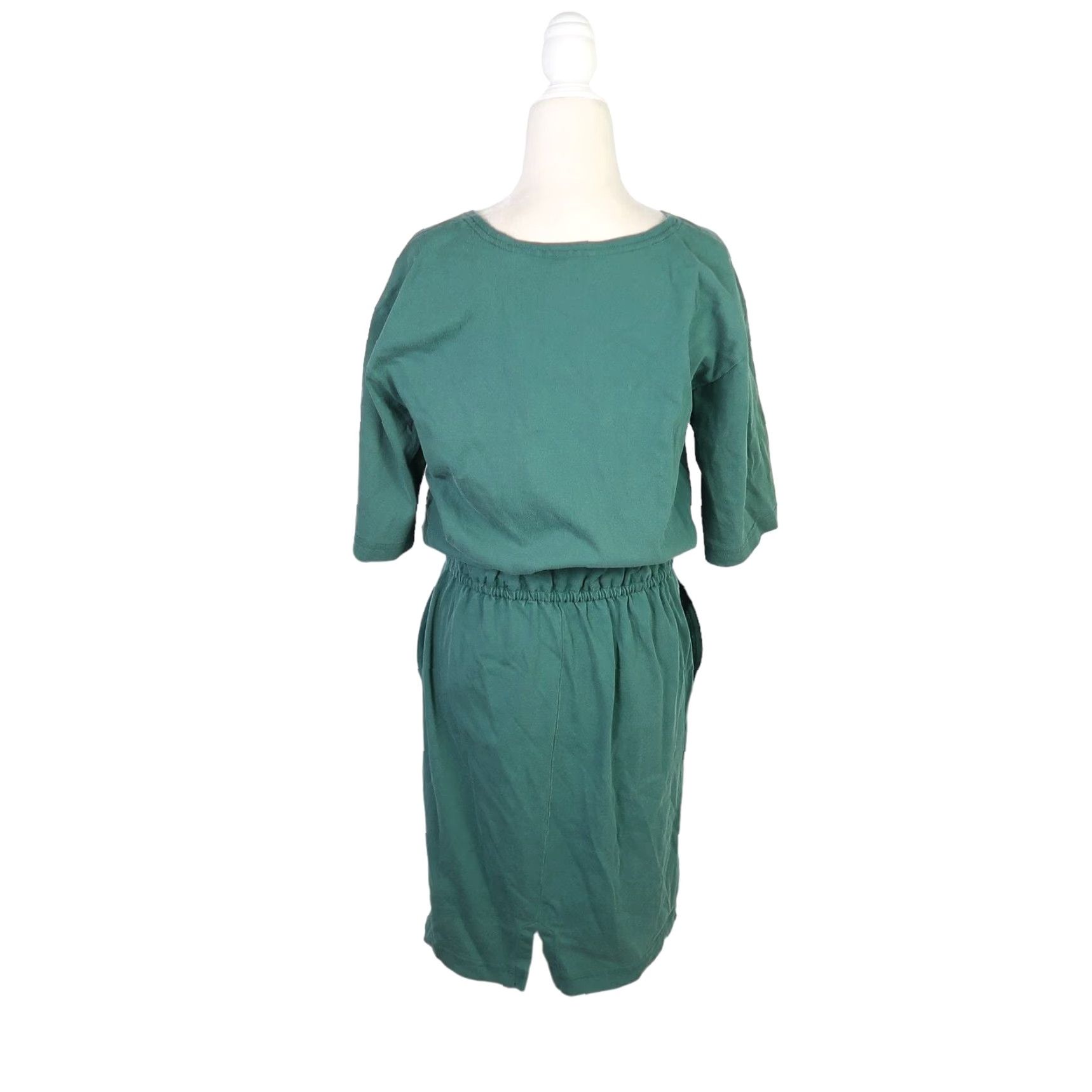 Vintage VINTAGE 90s Hunt Club Jade Green Cotton T-Shirt Dress M Women Short Sleeves Casual Size M / US 6-8 / IT 42-44 - 4 Thumbnail