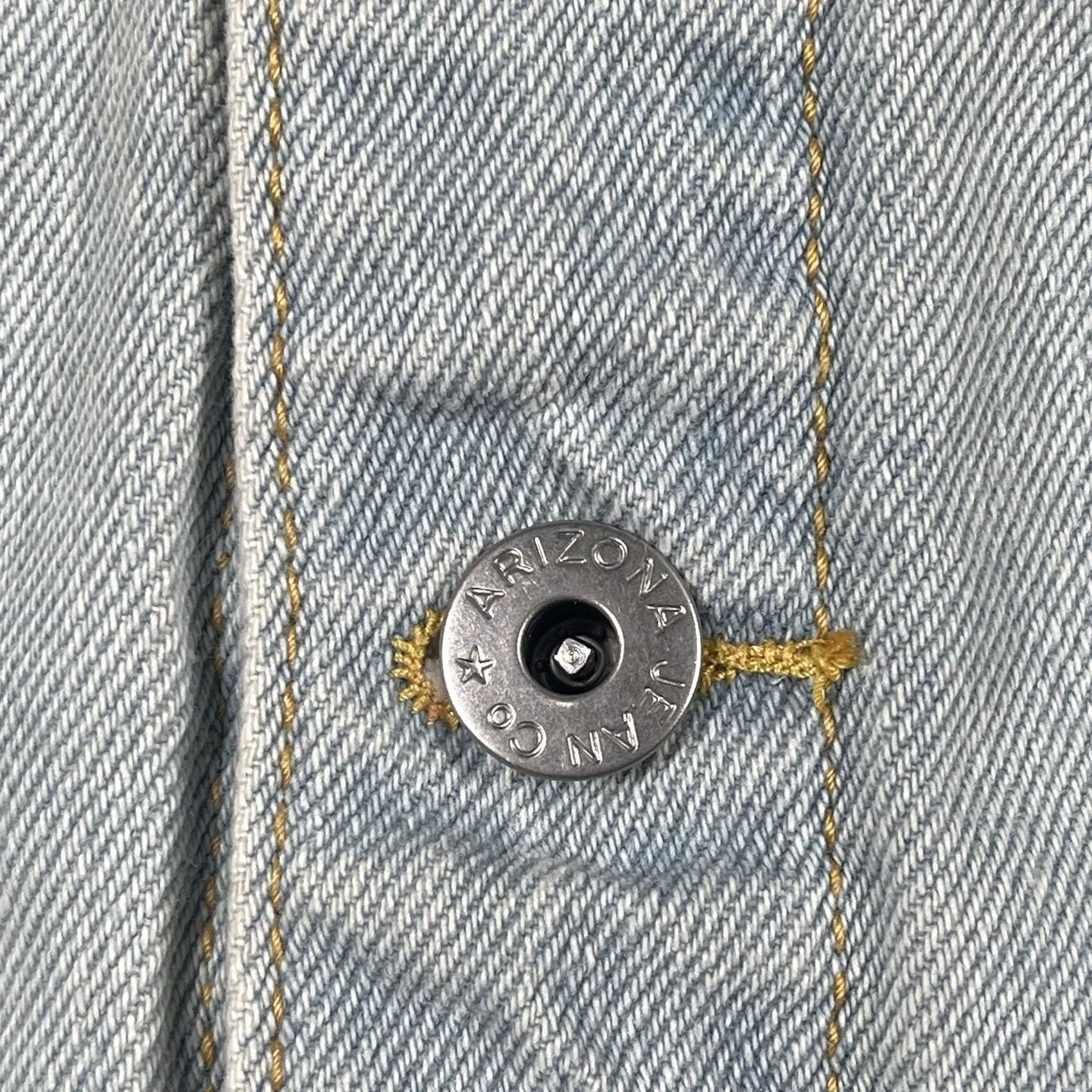 Vintage Arizona Jean Co Denim Jacket Mens M Medium Blue 100% Cotton Trucker Jacket Size US 31 - 3 Thumbnail
