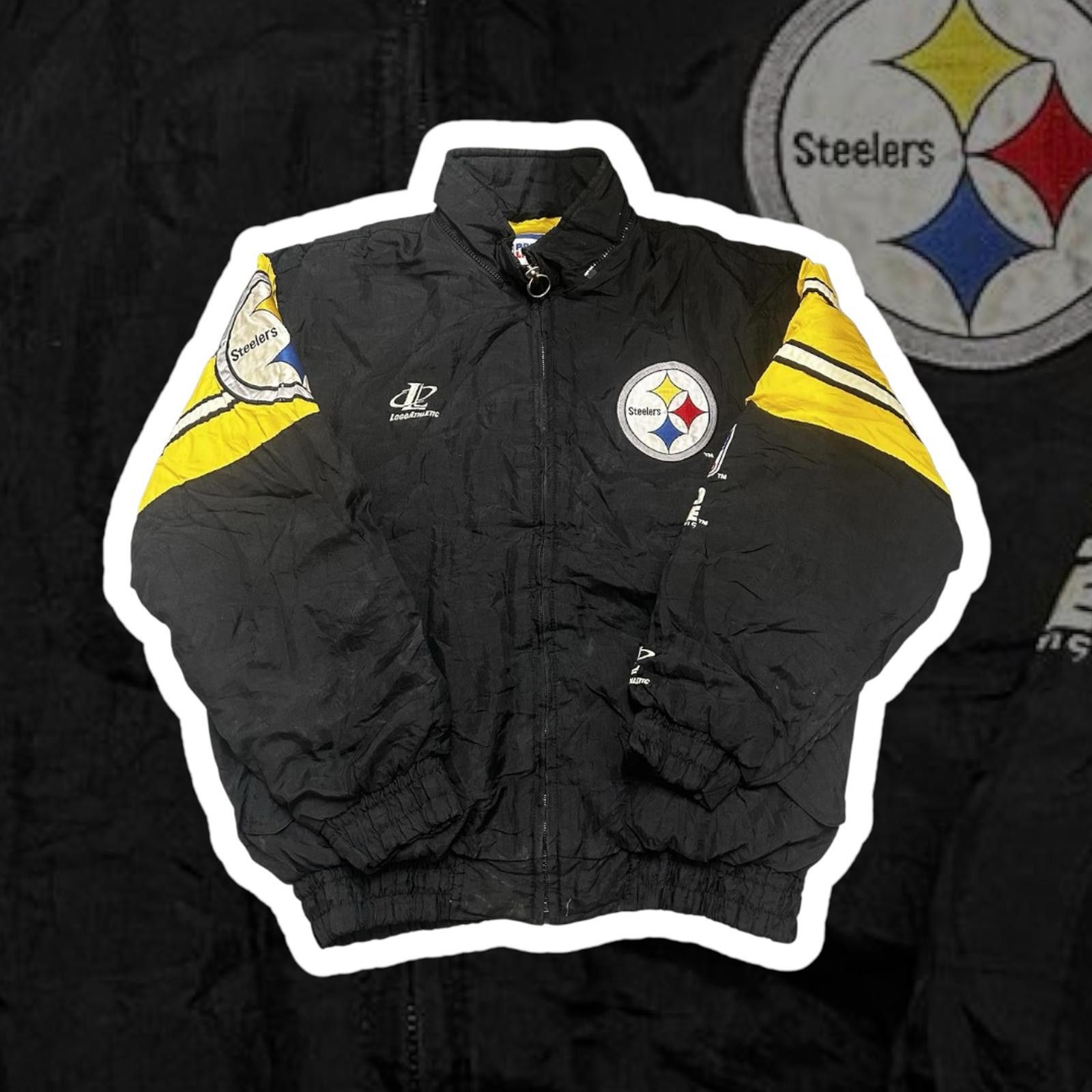 Logo Athletic Pittsburgh Steelers Black Bomber Jacket by Logo Athletic Size US L / EU 52-54 / 3 - 1 Thumbnail