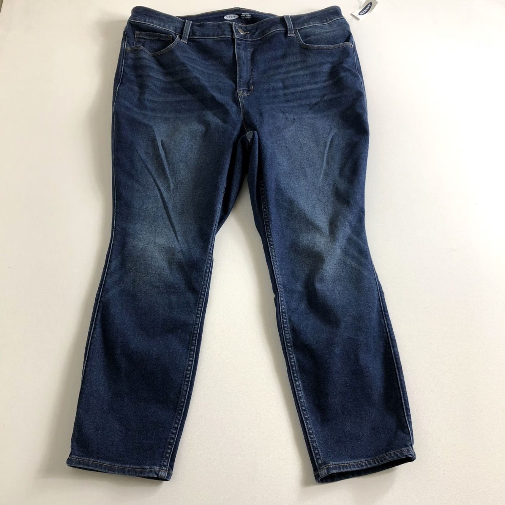 Old Navy VINTAGE Old Navy 360* Stretch Extra High Rise Rockstar Super Skinny Jean Women's Size 24 Blue | Jeans Slim Stretch Womens 24 Size 32" / US 10 / IT 46 - 2 Thumbnail