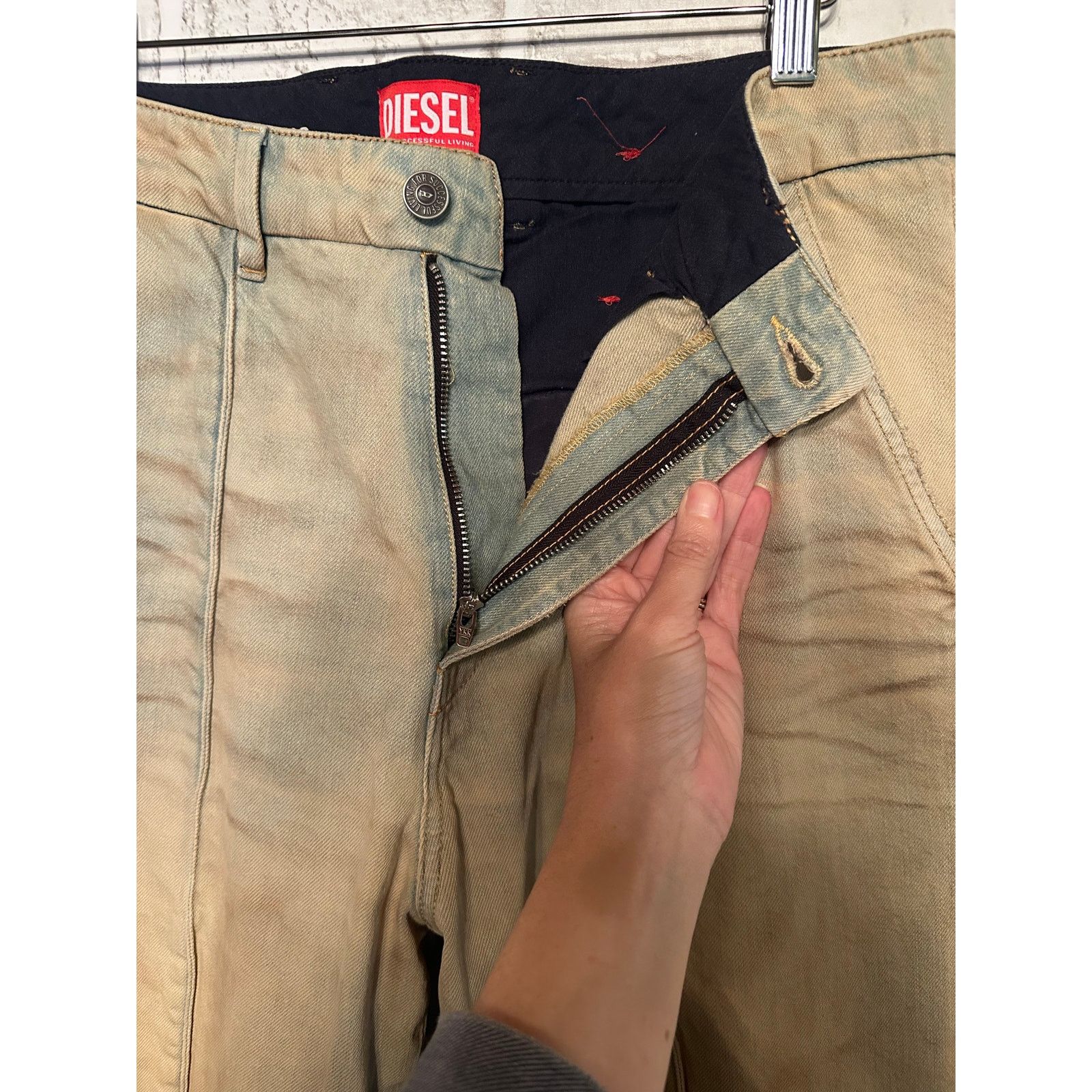 Diesel D-Chino-Work Straight Relaxed Jeans 0jgas size 29 Dusty Blue Size US 29 - 6 Thumbnail