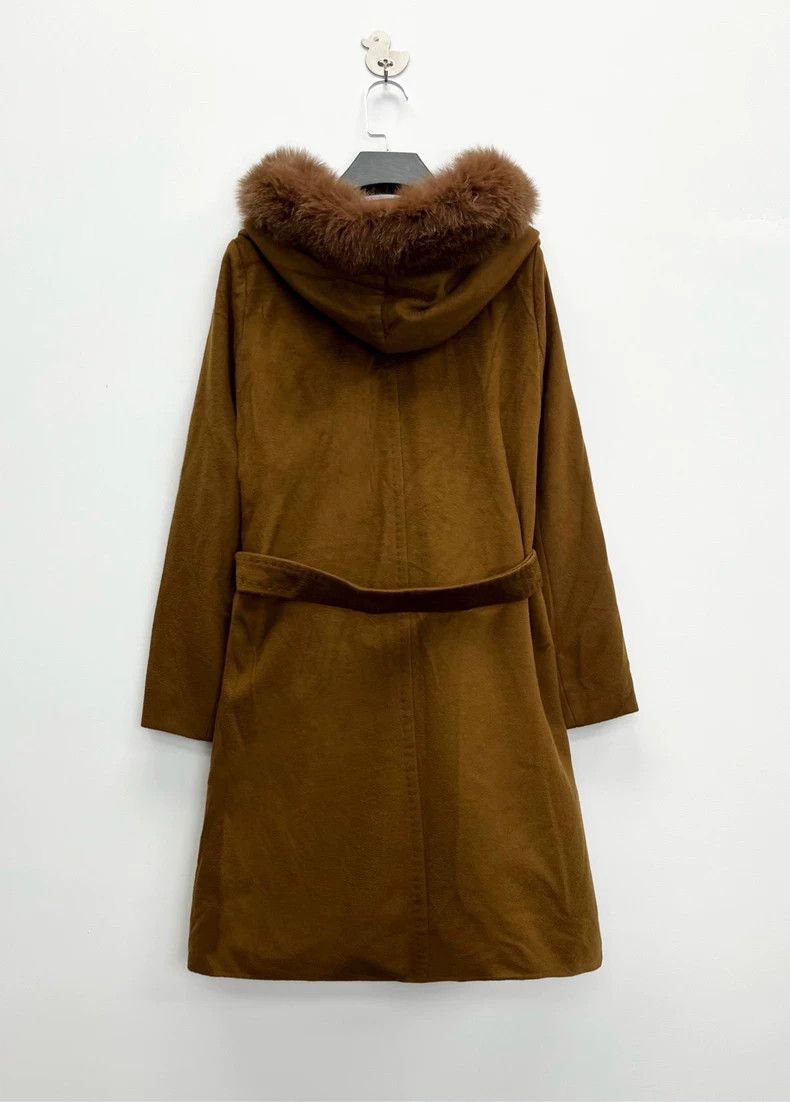 Max Mara Max Mara Bathrobe coat with dark khaki fur collar Size M / US 6-8 / IT 42-44 - 2 Thumbnail