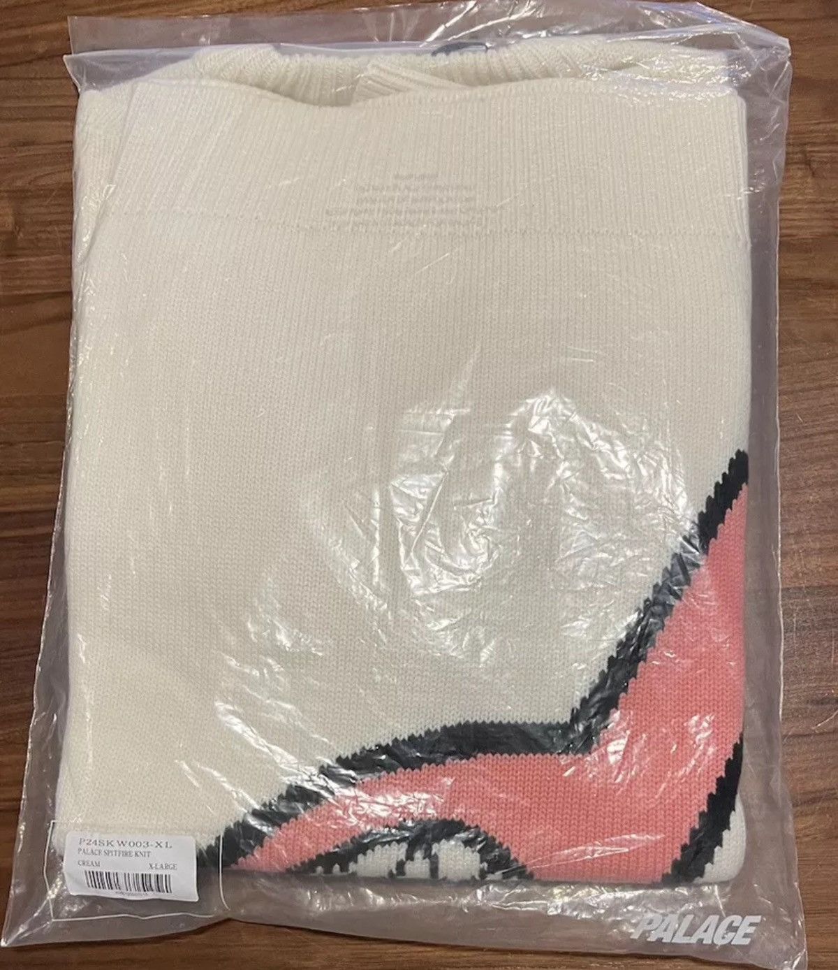 Palace Palace x Spitfire Wool Blend Knit Sweater in Cream Size XL Size US XL / EU 56 / 4 - 4 Thumbnail