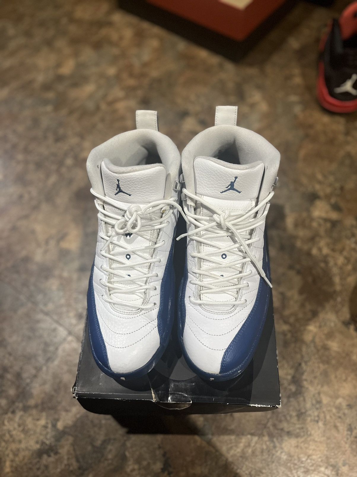 image of Jordan Brand 12 French Blues Shoes in Red, Men's (Size 8)