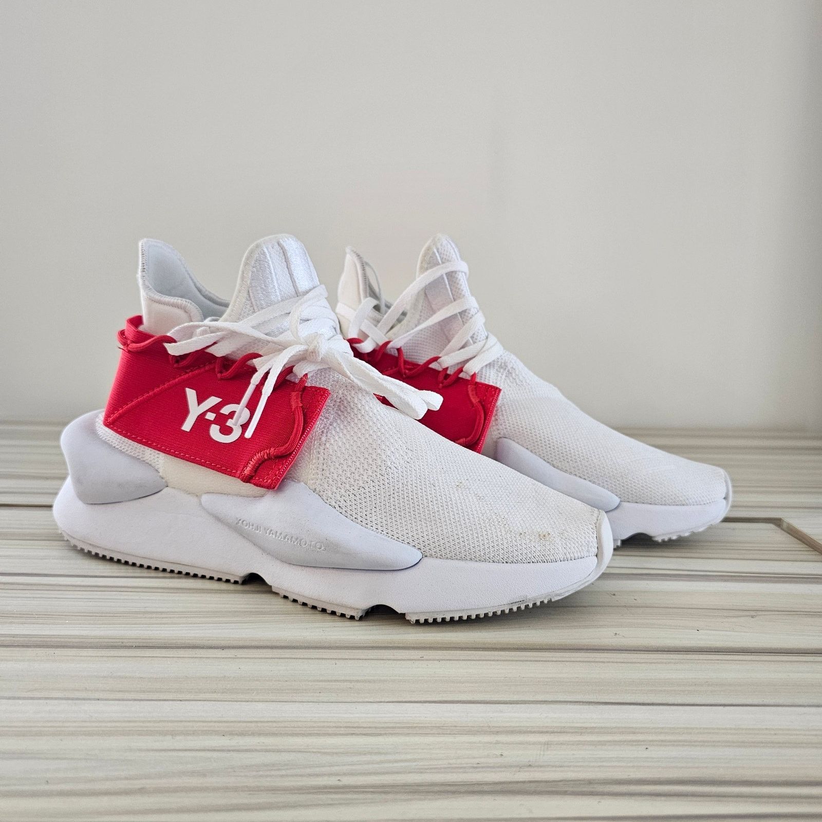 Adidas Y-3 Kaiwa Knit Cloud White Red Size