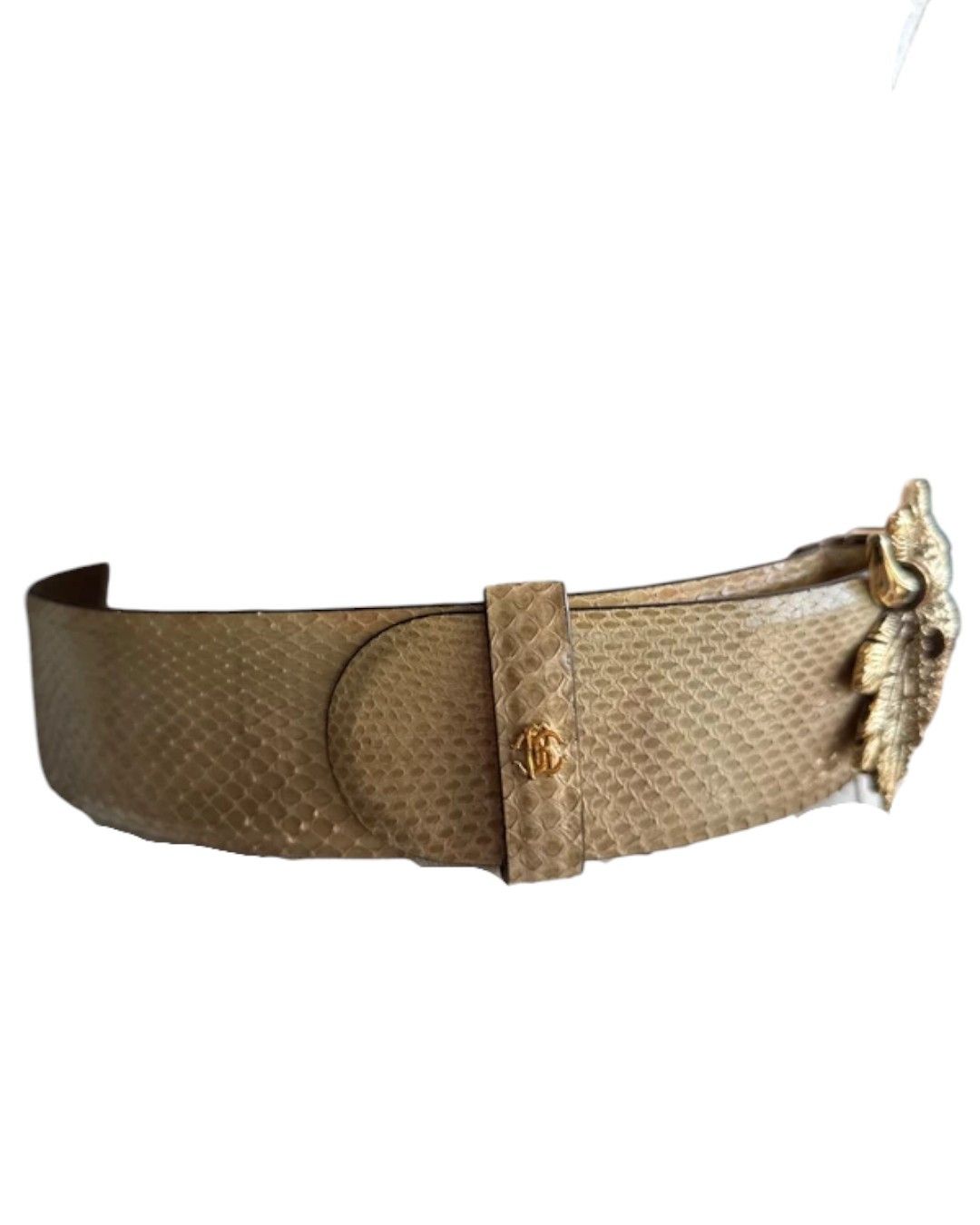 Roberto Cavalli PYTHON SKIN LEATHER BELT Size ONE SIZE - 5 Thumbnail