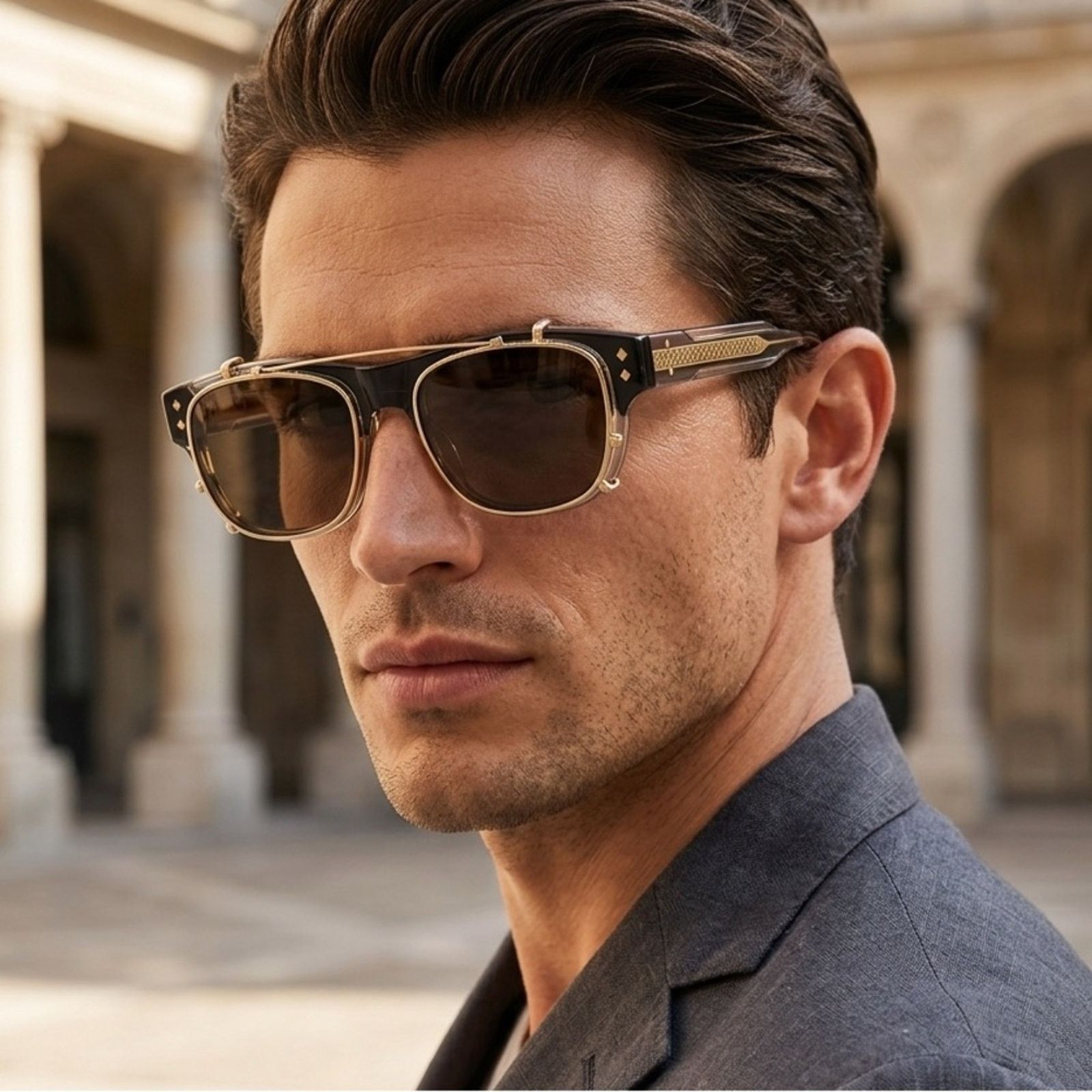 Dior New! Dior CD DIAMONDO S10I 64BB Crystal Brown Clip On Men Size ONE SIZE - 3 Thumbnail