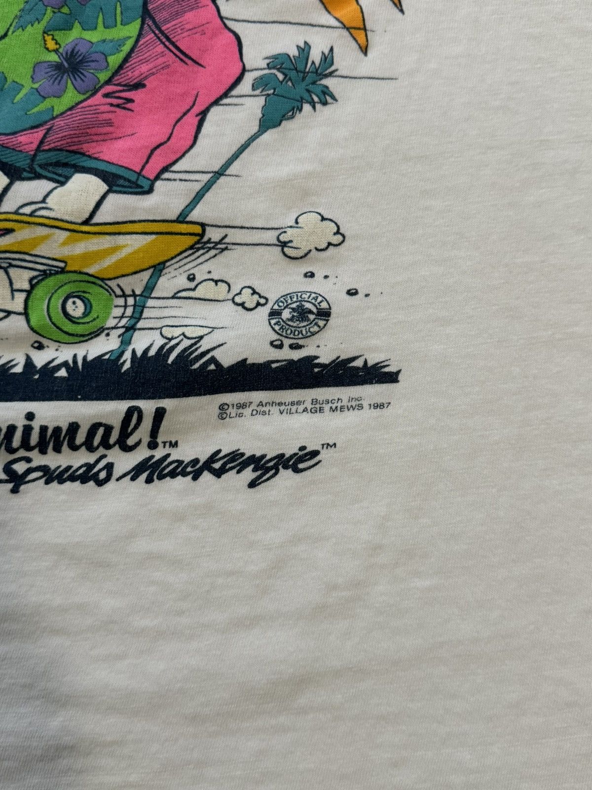Budweiser × Vintage Vintage Bud Light Spuds Mackenzie Promo Tee 80’s Size US XL / EU 56 / 4 - 4 Thumbnail