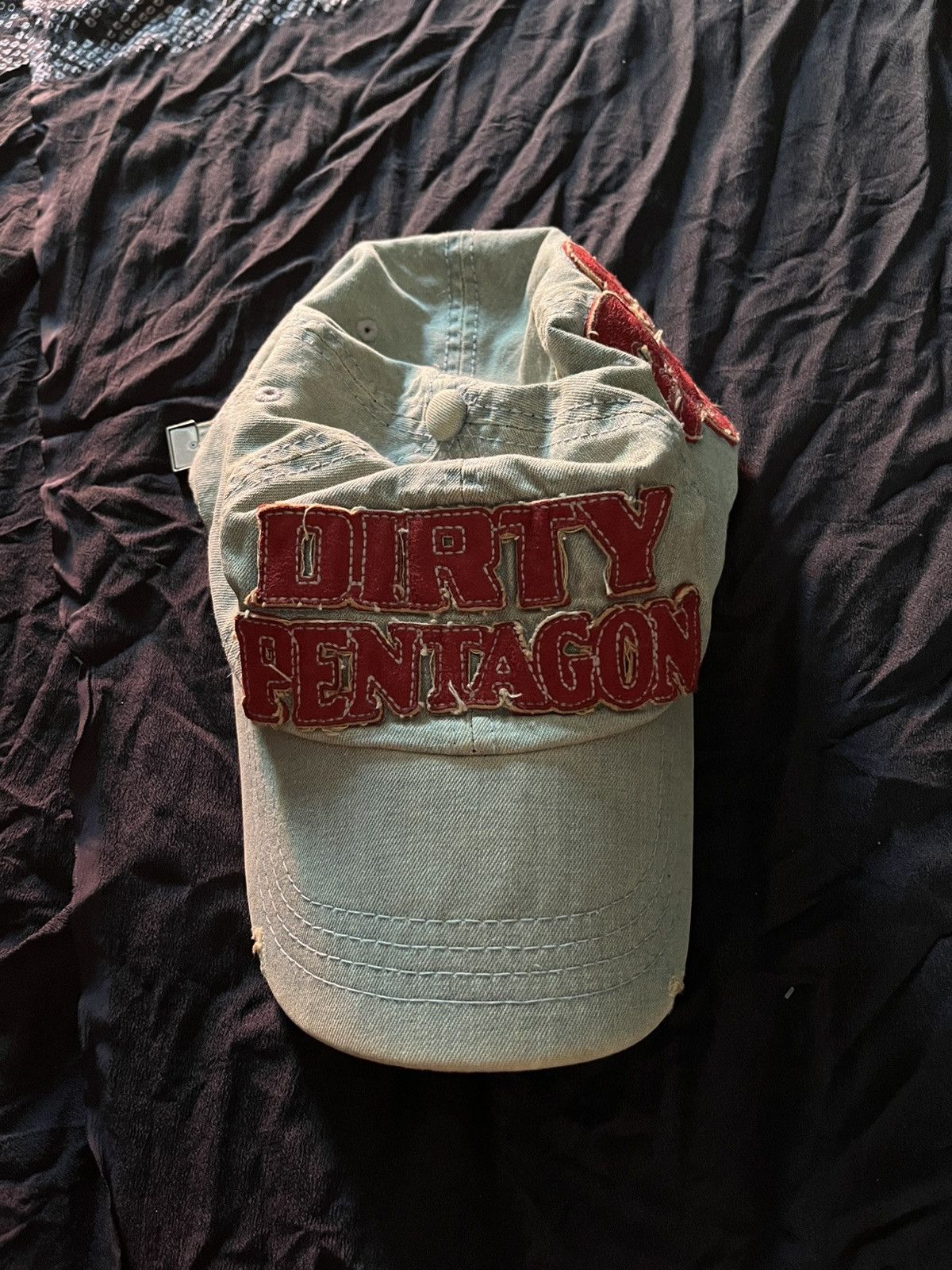Le Grande Bleu (L.G.B.) 2000s Dirty Pentagon skull hat Size ONE SIZE - 2 Thumbnail