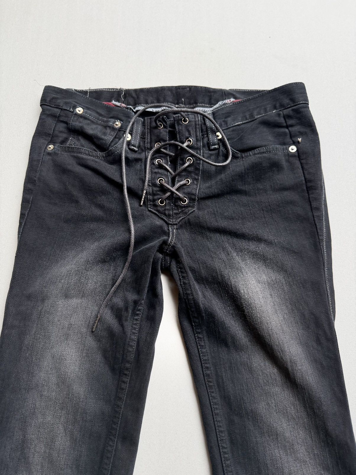 Japanese Brand Levis lace up flare jeans (cust) Size US 27 - 2 Thumbnail