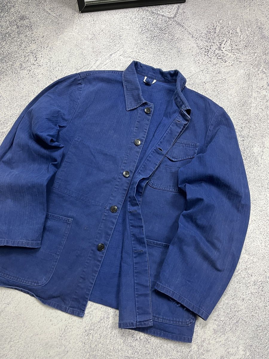 Le Laboureur French Workwear German Work Jacket Sanfor Blue Chore Coat Size US M / EU 48-50 / 2 - 18 Thumbnail
