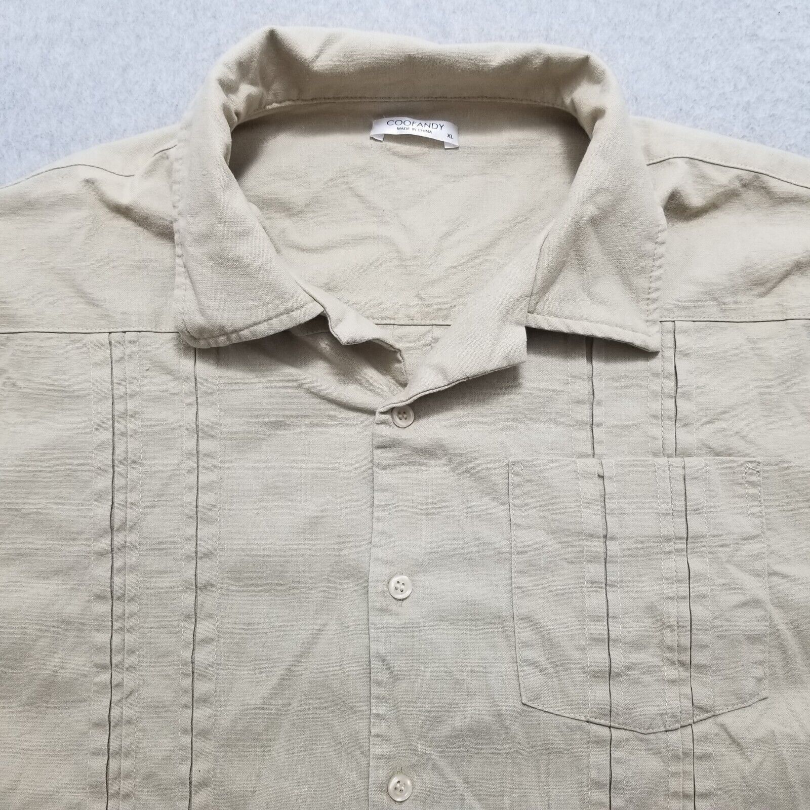 Other Coofandy Shirt Mens XL Button Up Short Sleeve Cotton Blend Size US XL / EU 56 / 4 - 4 Thumbnail