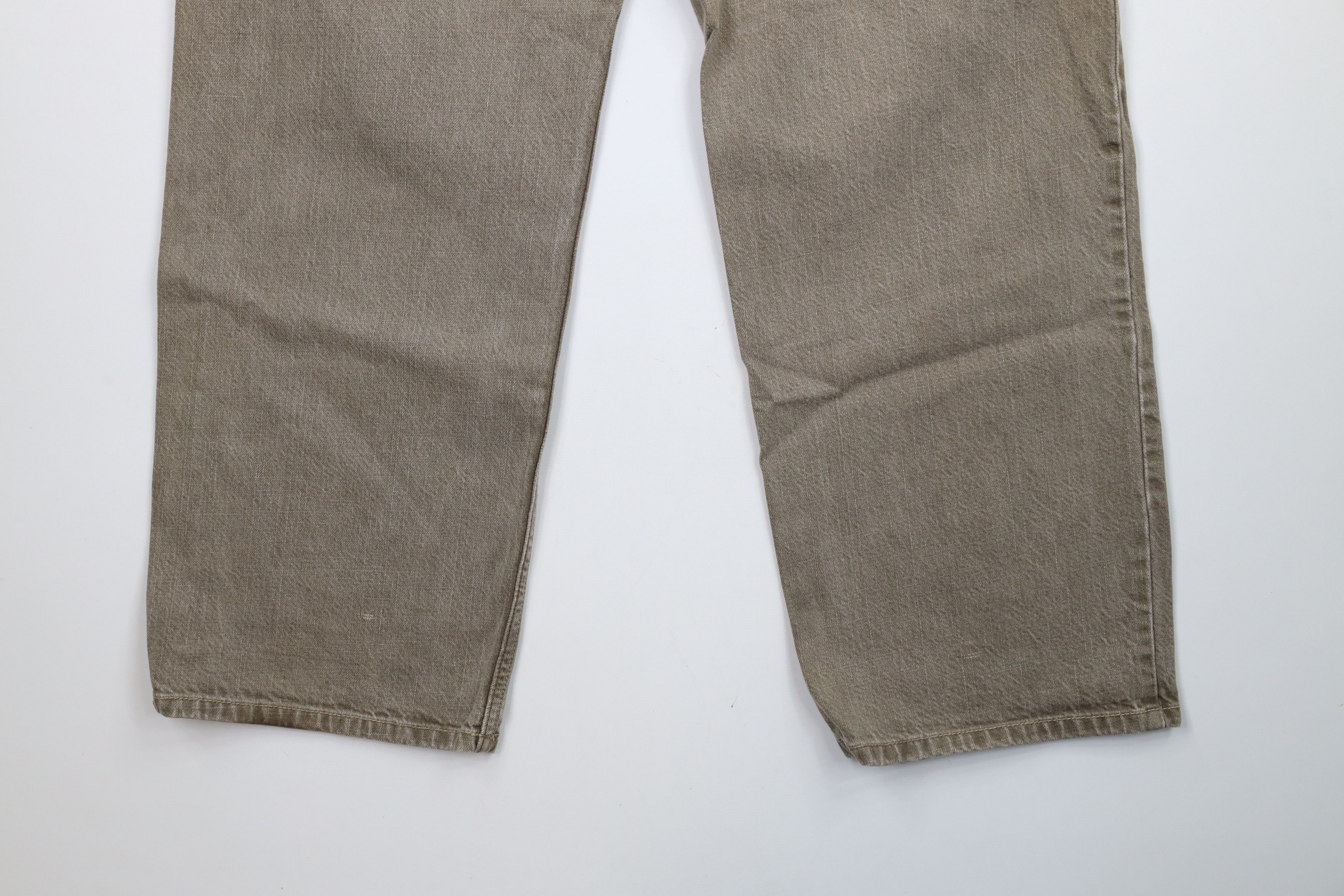 L.L. Bean × Vintage Vintage 90s LL Bean Fit Wide Leg Denim Jeans Beige Cotton Size US 34 / EU 50 - 10 Thumbnail