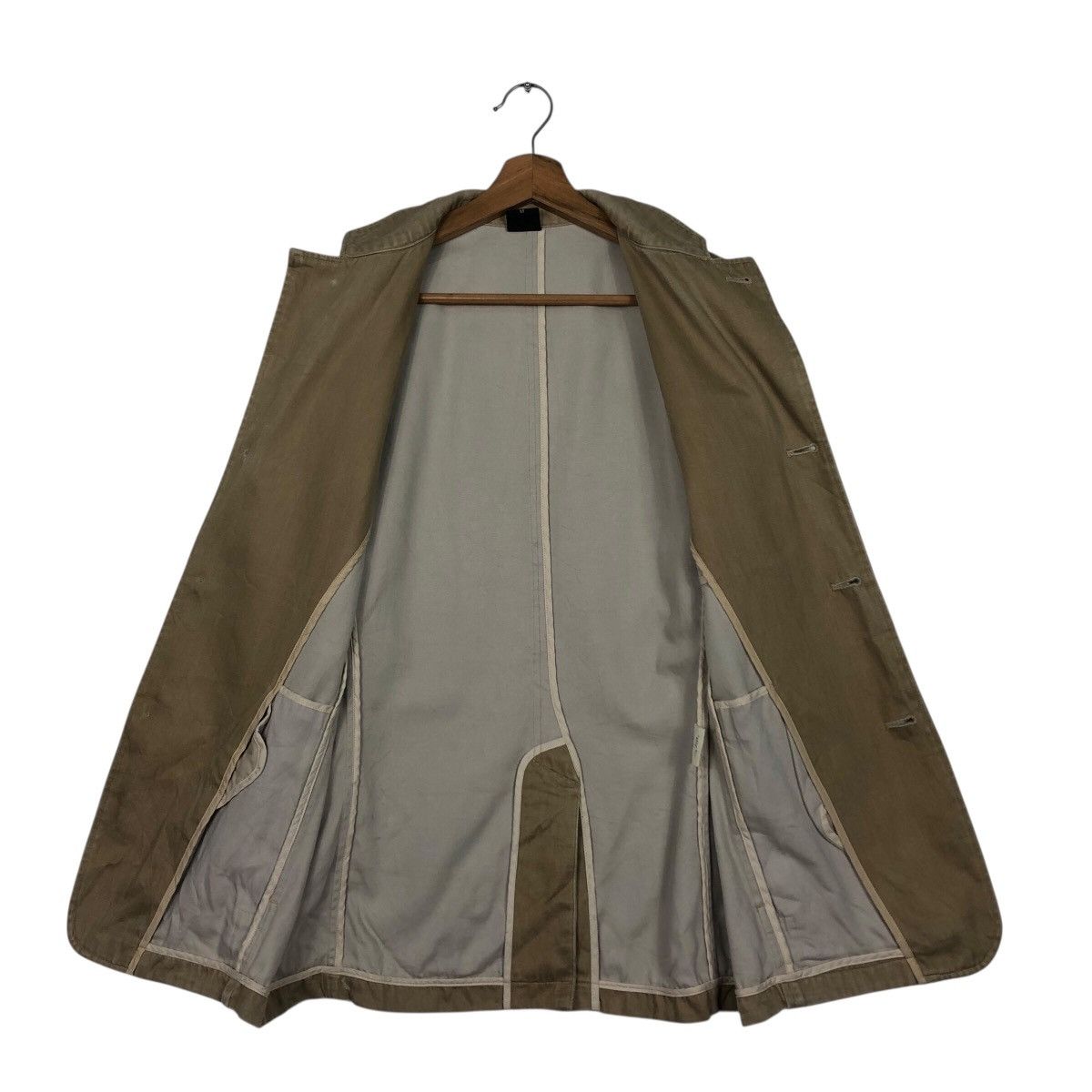 Japanese Brand SHIPS Japan Washed Cotton Work Blazer in Olive Issey Miyake Size US M / EU 48-50 / 2 - 14 Thumbnail