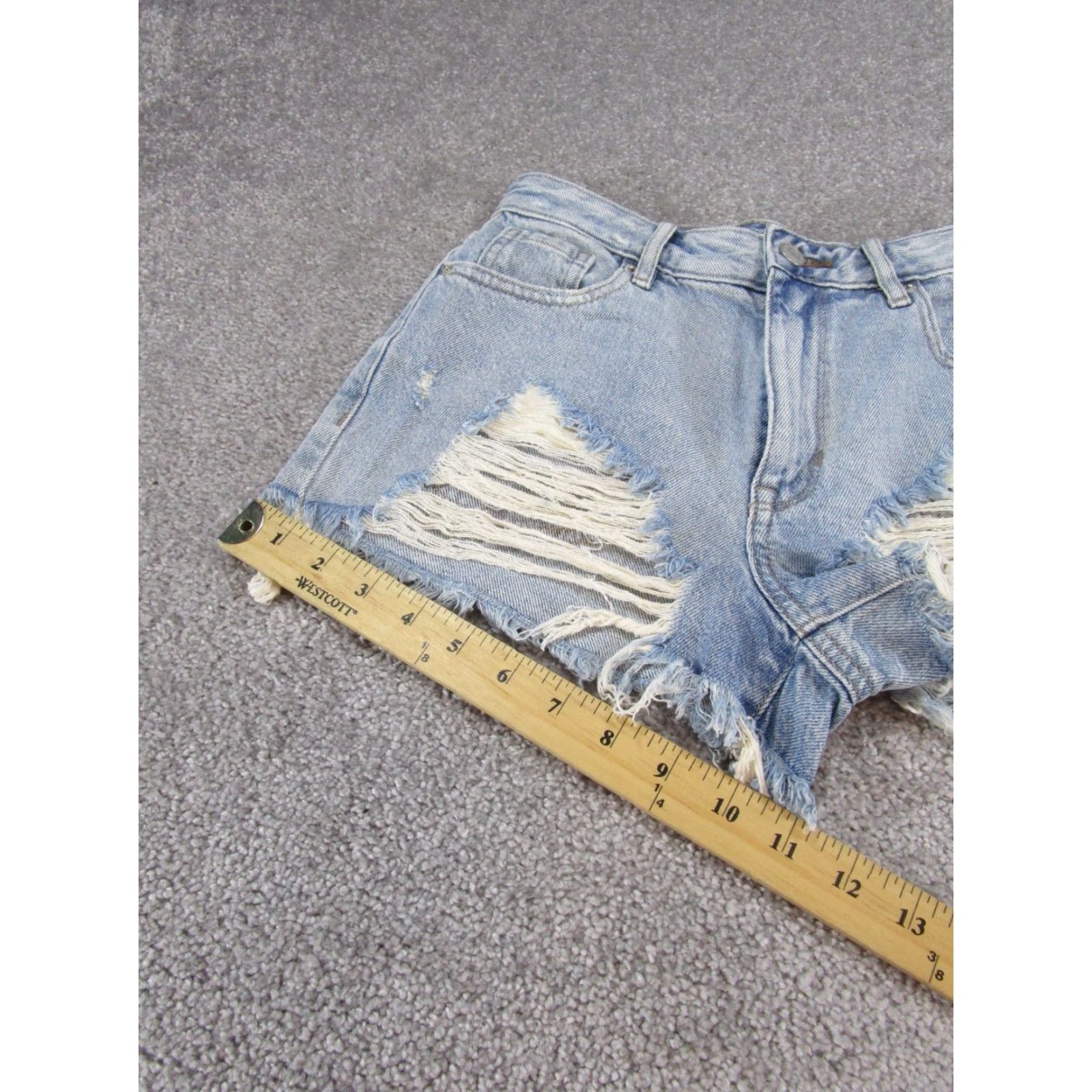 Pacsun Pacsun Womens 25 High Rise Festival Light Wash Denim Cut Offs Ripped NEW Shorts Blue Size 25 PacSun Festival Womens Cut-Off Denim Shorts Size 42" / US 20 - 4 Thumbnail