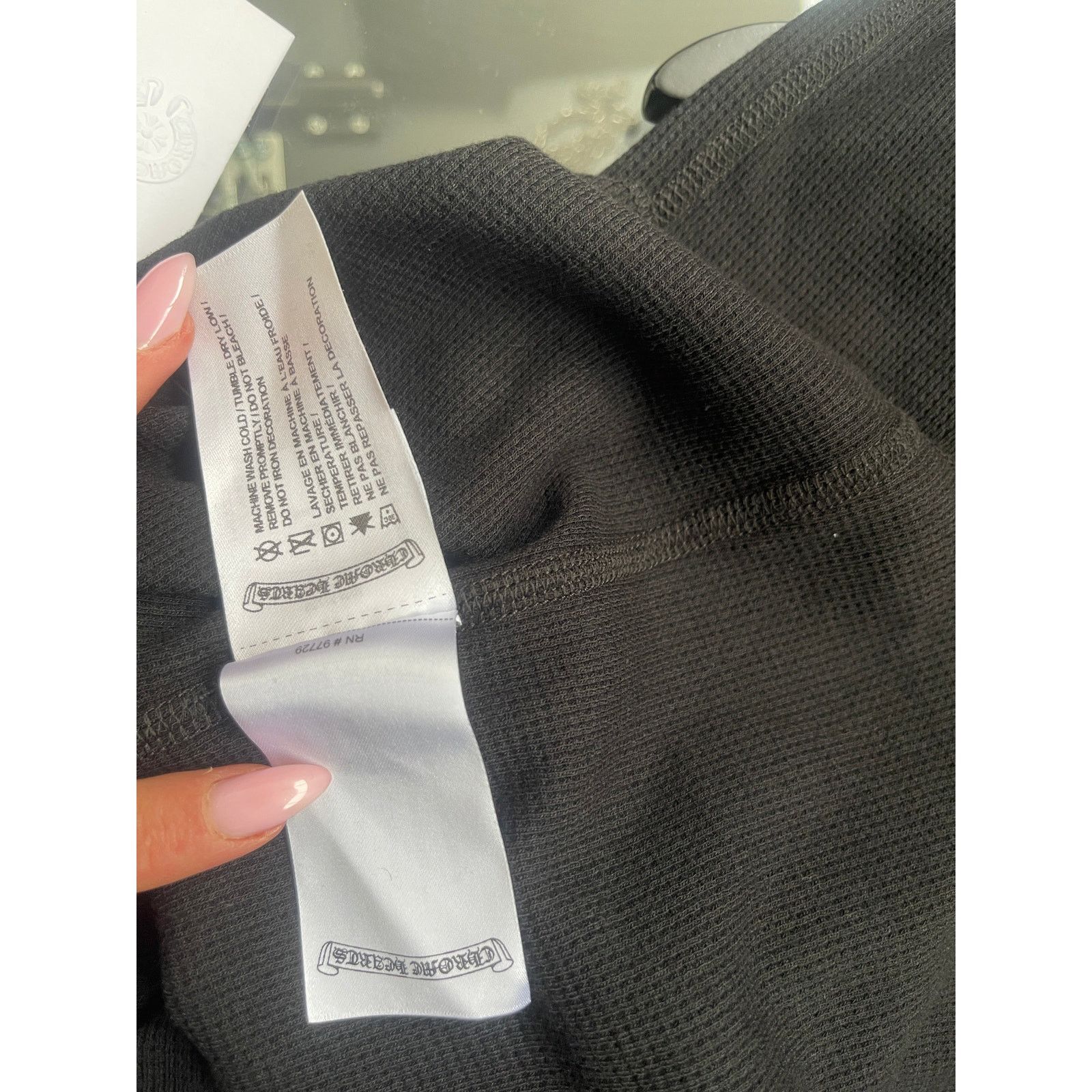 Chrome Hearts Chrome Hearts Scroll Logo Long-Sleeve Thermal Shirt 'Black' Size US M / EU 48-50 / 2 - 6 Thumbnail