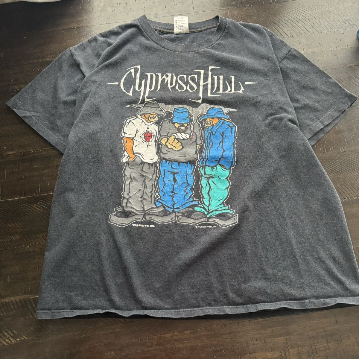 image of Made In USA x Rap Tees Crazy Vintage 90's Cypress Hill Homies Rap T Shirt 1992 in Black (Size XL)