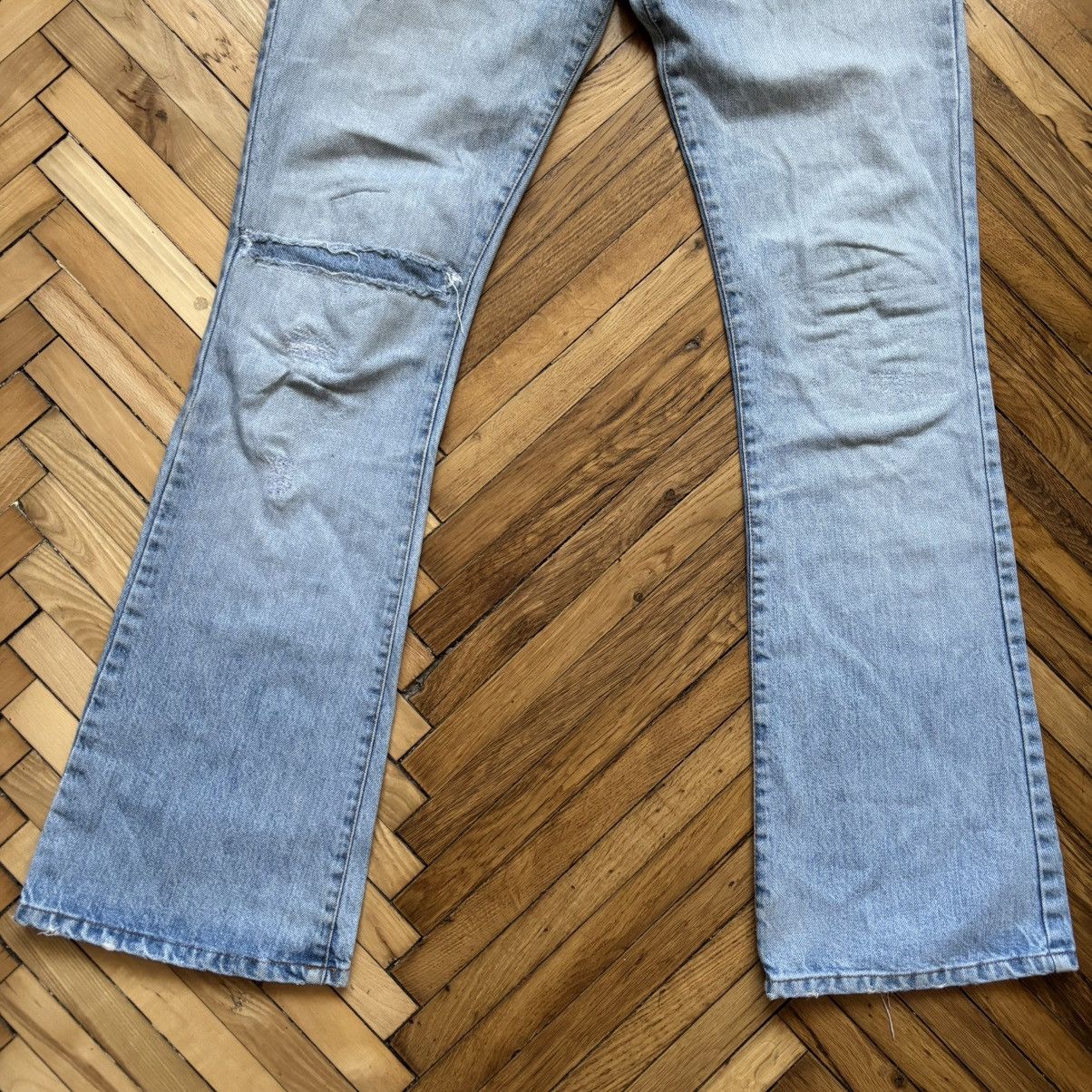 Le Grande Bleu (L.G.B.) × Miss Sixty Vintage Y2K Distressed Miss Sixty Flared Jeans Size 30" / US 8 / IT 44 - 6 Thumbnail