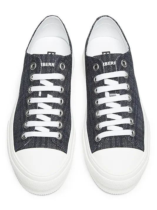 Burberry os11x0226 Jack Check Denim Low-Top Sneakers In Indigo Denim Size US 13 / EU 46 - 4 Thumbnail