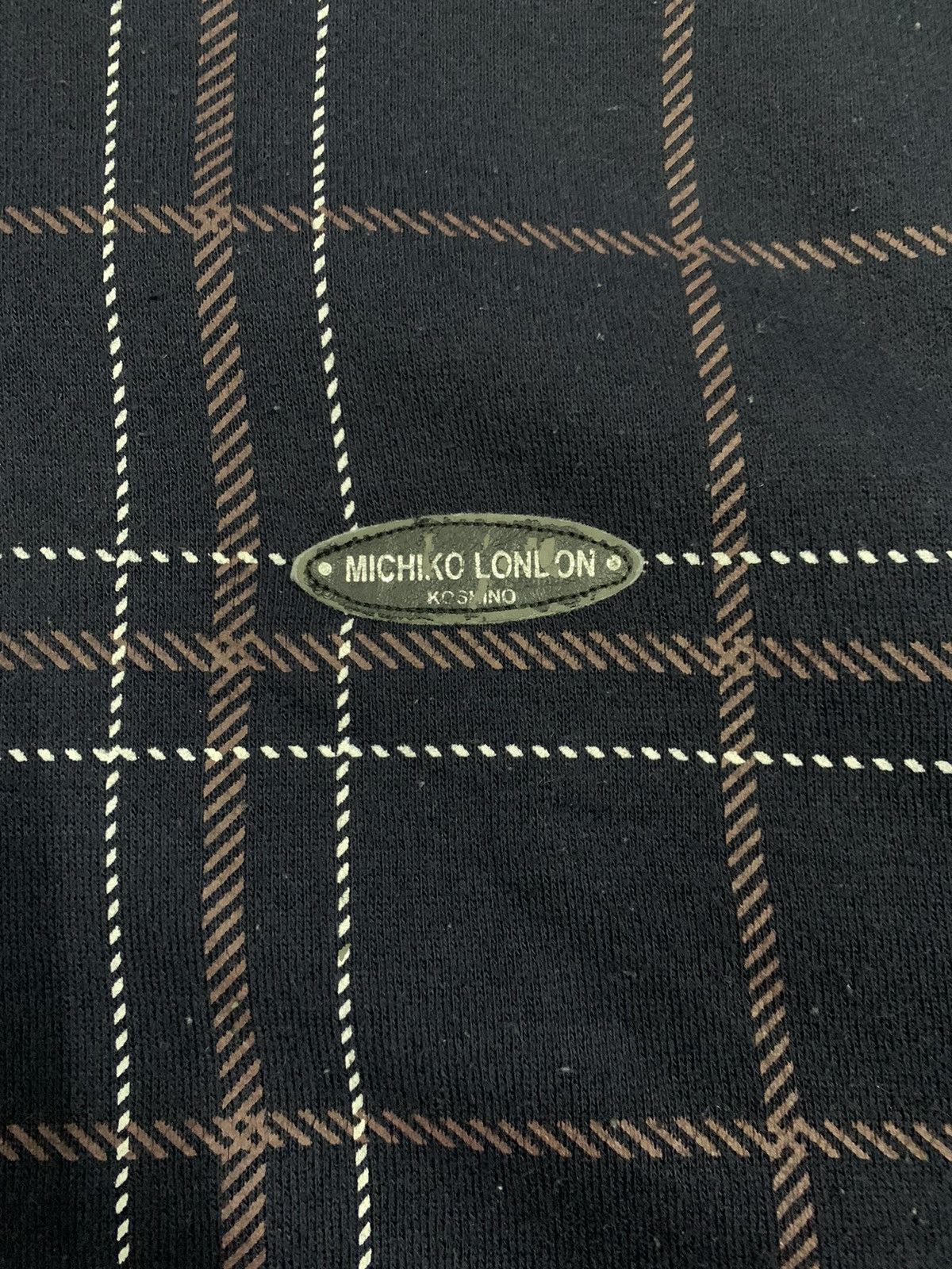 Michiko Koshino London Y2K Michiko Koshino London Dark Navy Plaid Tartan Sweatshirt Size US M / EU 48-50 / 2 - 5 Thumbnail