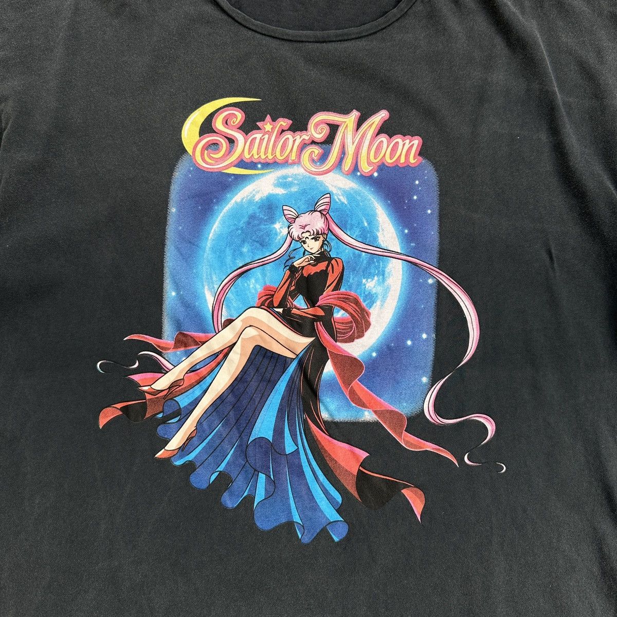 Band Tees × Vintage Sailor Moon Gray Faded T-shirt Size US XXL / EU 58 / 5 - 2 Thumbnail