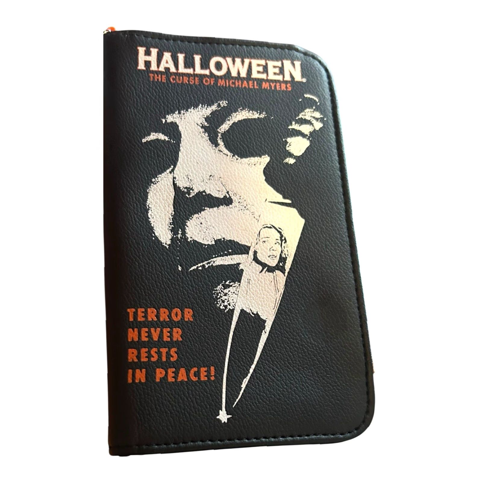 Hot Topic Hot Topic Halloween The Curse Of Michael Myers Tech Wallet Phone Wristlet New Wallet Women One Size Black Faux Leather Size ONE SIZE - 3 Thumbnail