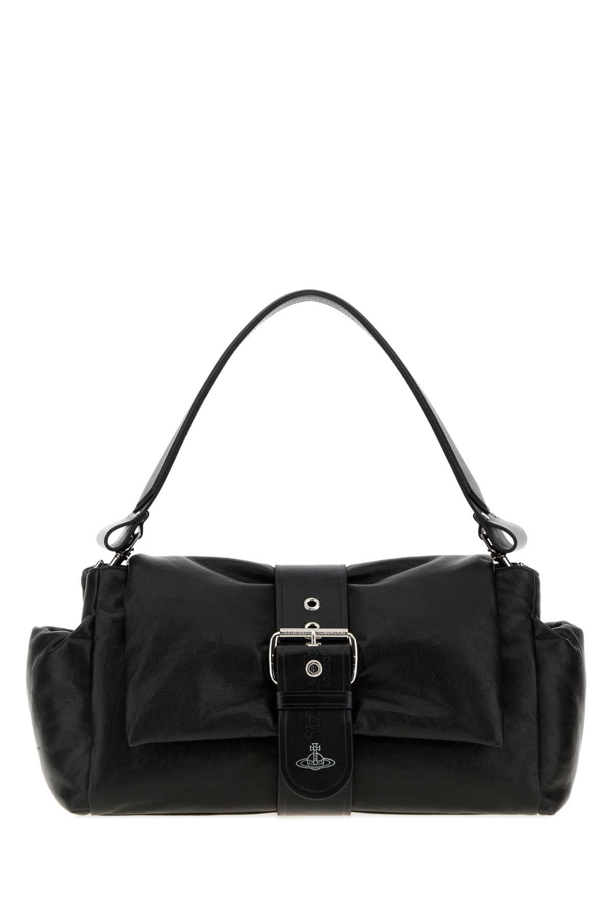 Vivienne Westwood Black Leather Hazel Xl Shoulder Bag Size ONE SIZE - 1 Thumbnail