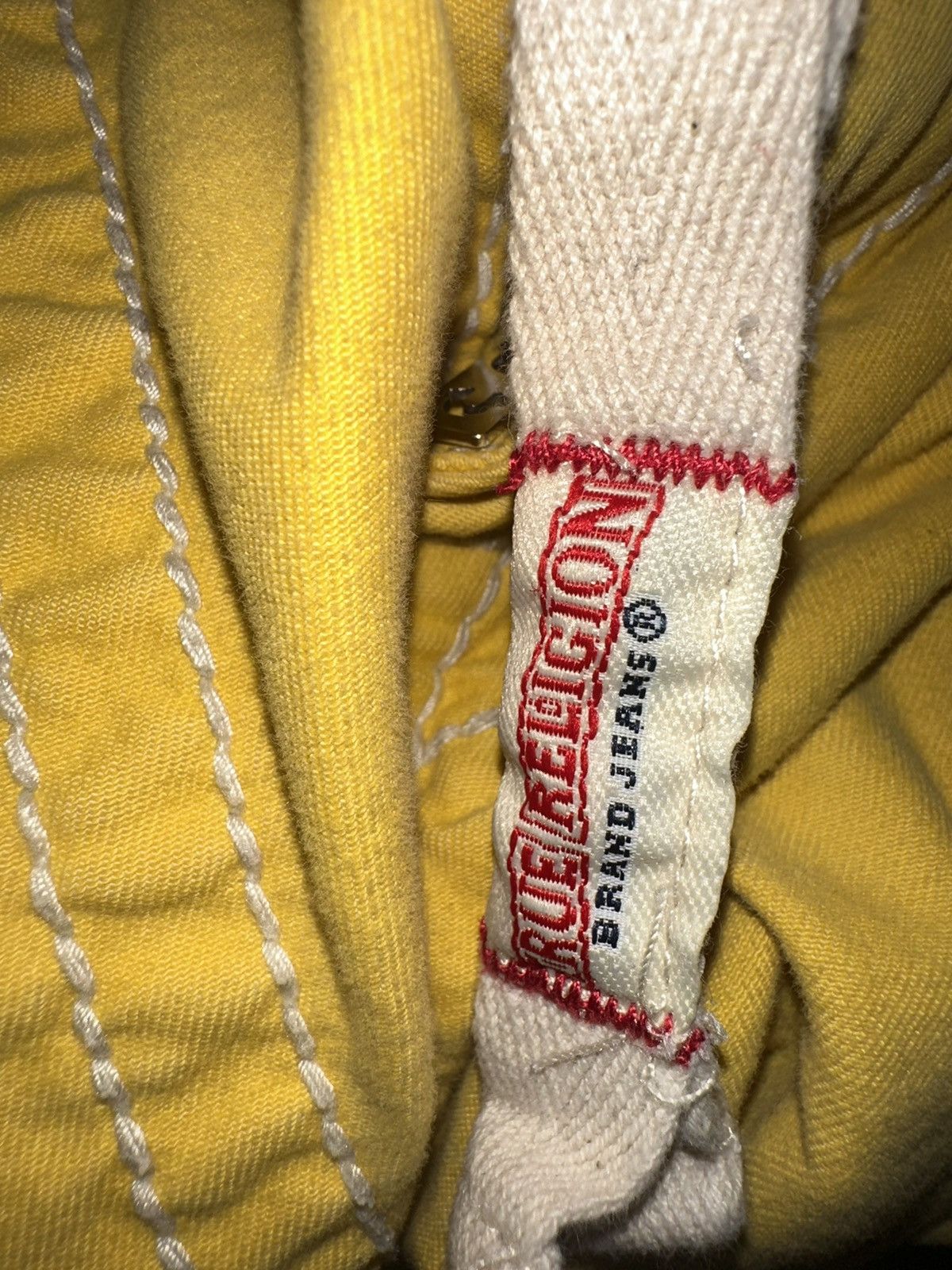 True Religion True Religion Jean Shorts Y2K Yellow Jorts Streetwear Grail Size US 31 - 8 Thumbnail