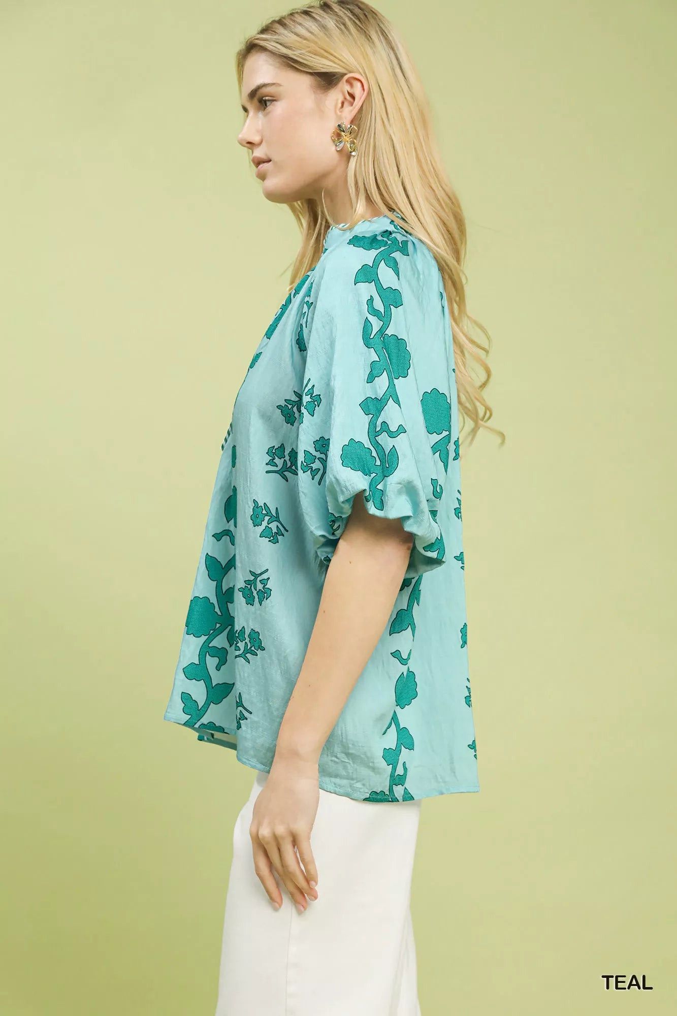 Other Umgee Collared Floral Print Top Size M / US 6-8 / IT 42-44 - 2 Thumbnail