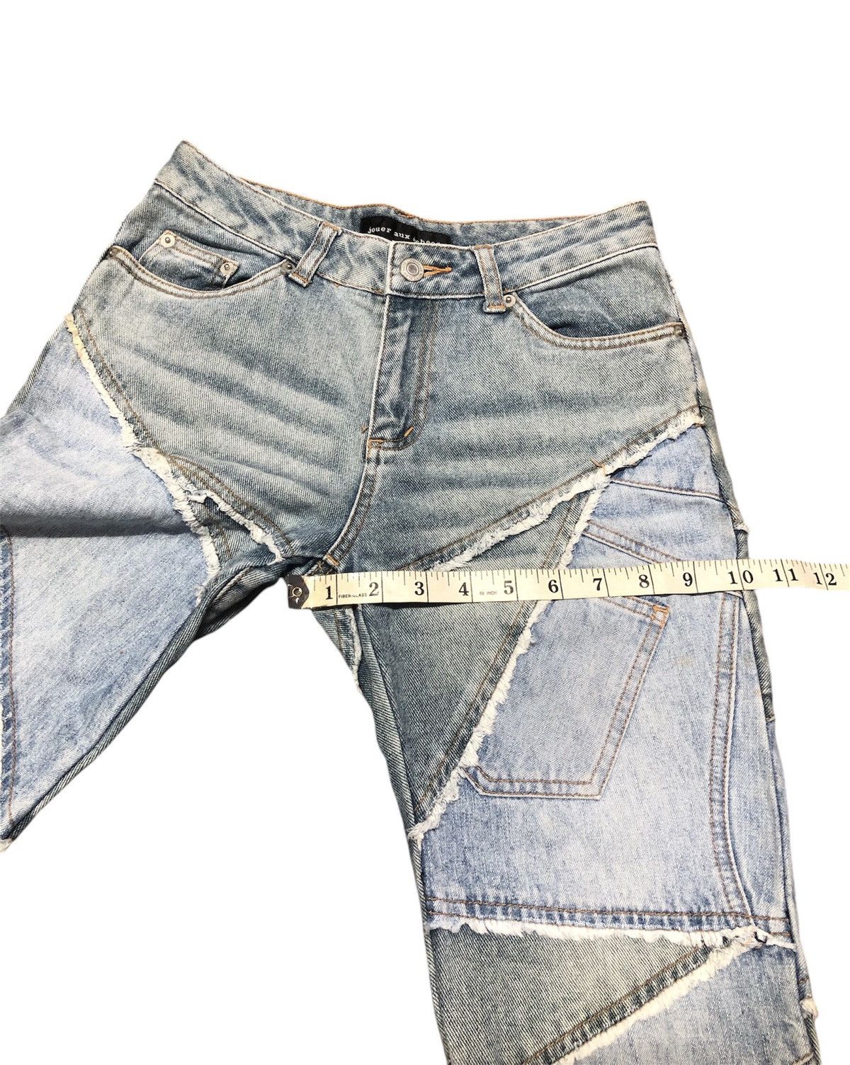 Other VINTAGE JOUER AUX ECHECH HAGI DENIM FLARED JEANS Size 28" / US 6 / IT 42 - 8 Thumbnail
