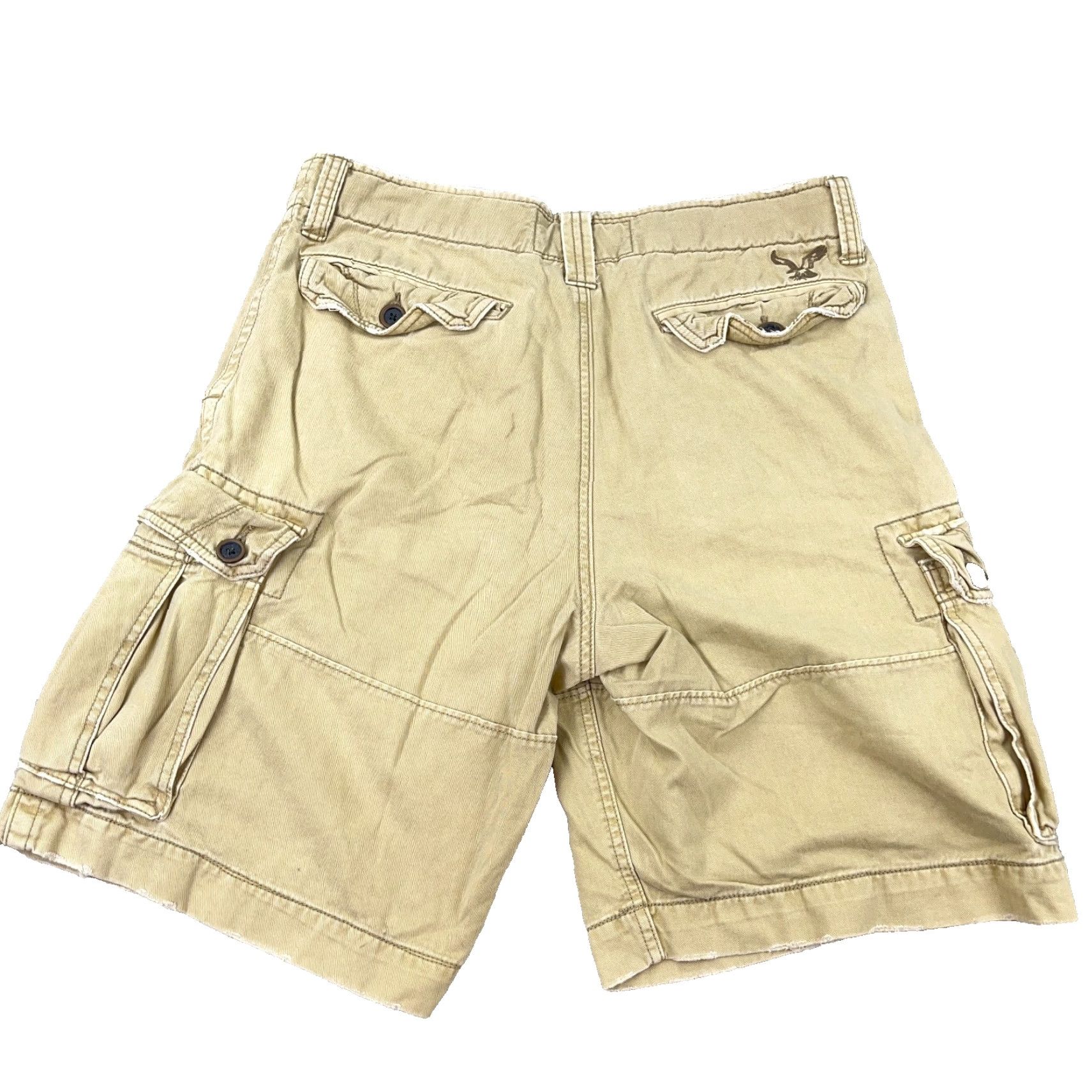 American Eagle Outfitters VINTAGE American Eagle Cargo Shorts Men 34 Brown Tan Canvas Casual 90s Hipster Baggy Cargo Pockets Mens Size US 34 / EU 50 - 2 Thumbnail