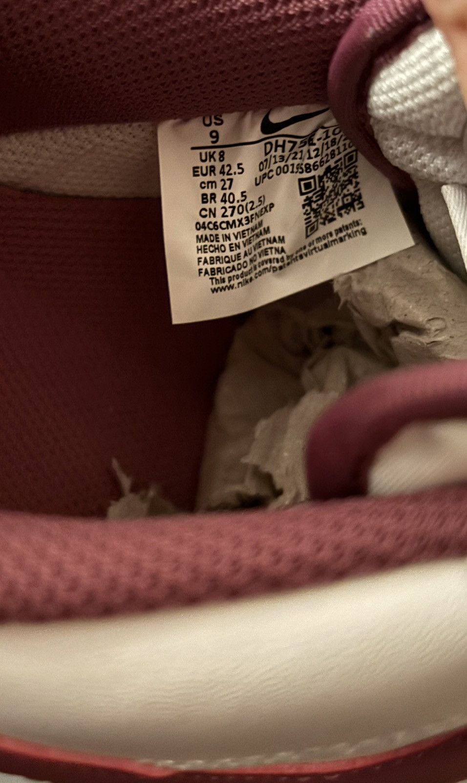 Nike Nike Air Force 1 ‘07 Light Bordeaux 2022 Size US 9 / EU 42 - 7 Thumbnail
