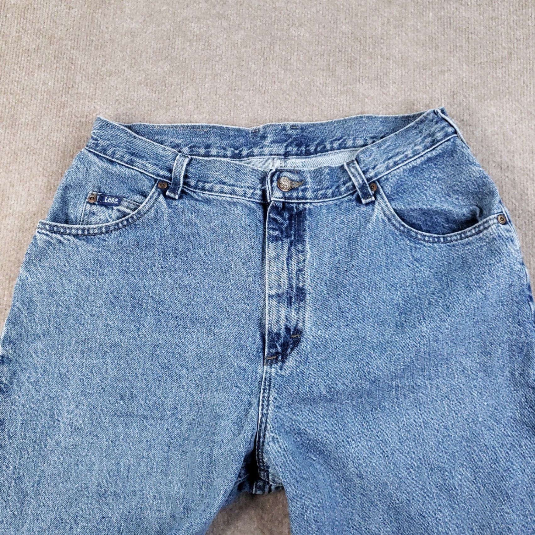 Lee VINTAGE Lee Jeans Womens 16 Blue High Rise Tapered Leg Relaxed Fit Denim 90s Size 38" / US 16 / IT 52 - 6 Thumbnail