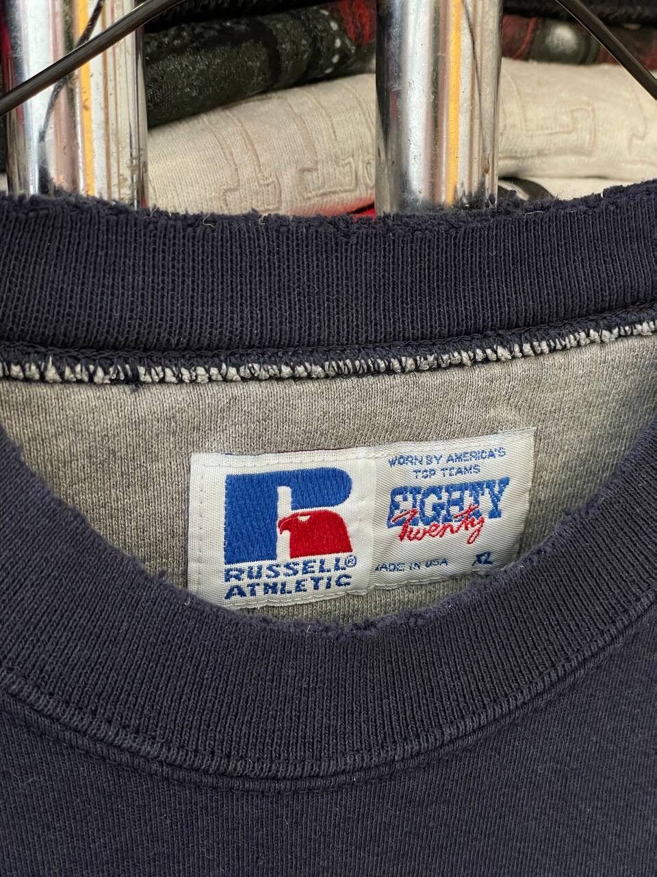 Russell Athletic × Vintage Vintage Russell Athletic Crashed Big Logo Sweatshirt Size US XL / EU 56 / 4 - 8 Thumbnail