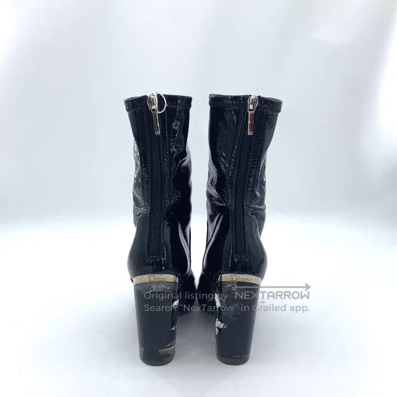Dior Dior Black patent leather thick-heeled boots Size US 5.5 / IT 35.5 - 4 Thumbnail