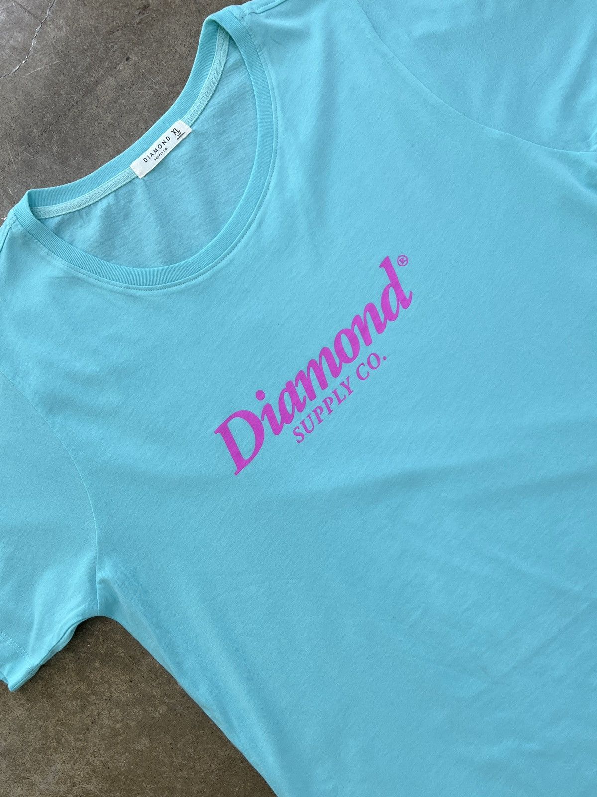 Diamond Supply Co. Diamond Supply Typeset BF Tee Blue XL Size XL / US 12-14 / IT 48-50 - 1 Thumbnail