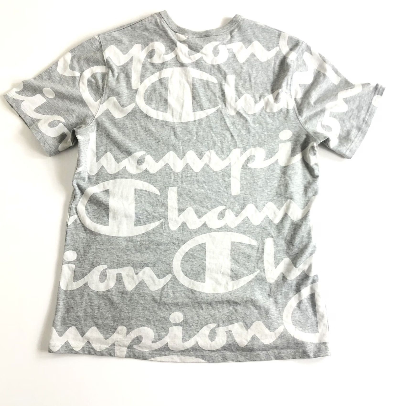 Champion Champion Heritage T-Shirt Men XL Gray/White All Over Print Script Logo Size US XL / EU 56 / 4 - 2 Thumbnail