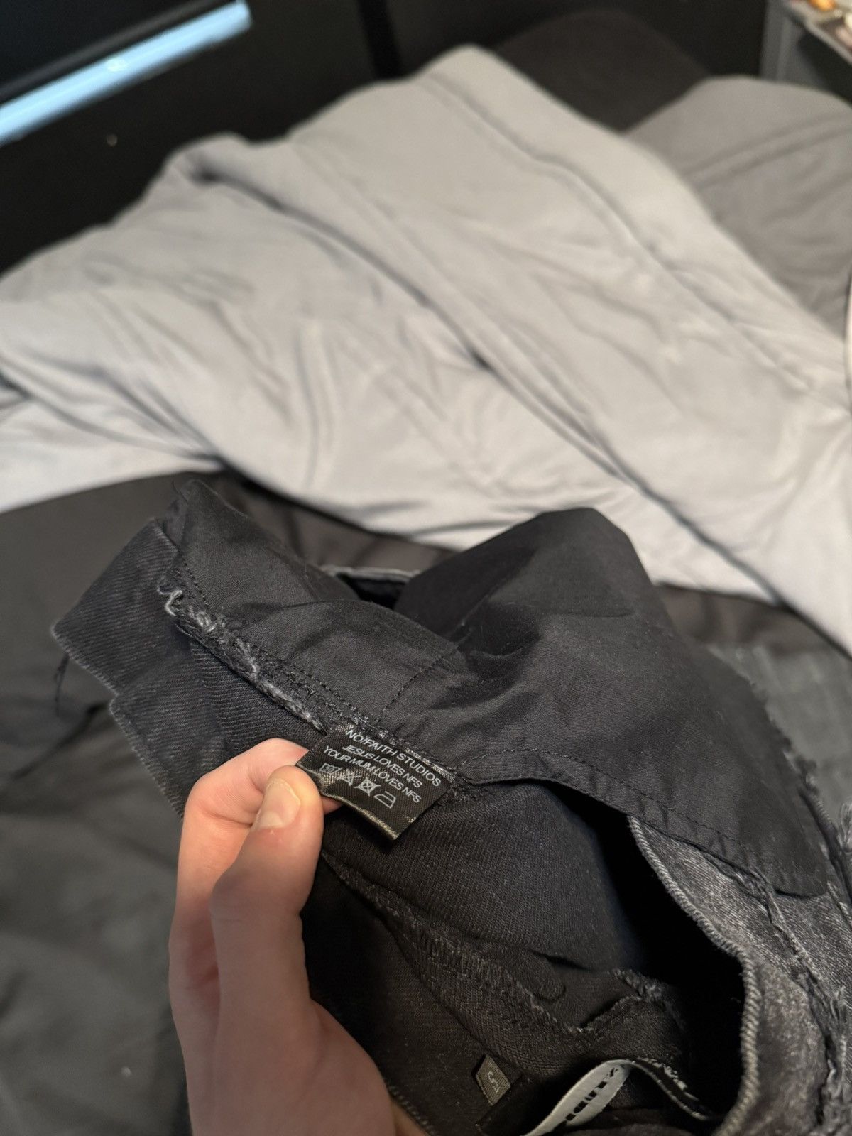 No Faith Studios NO/FAITH STUDIOS FLARED DENIM 001 BLACK SIZE SMALL WAIST 30 Size US 30 / EU 46 - 5 Thumbnail