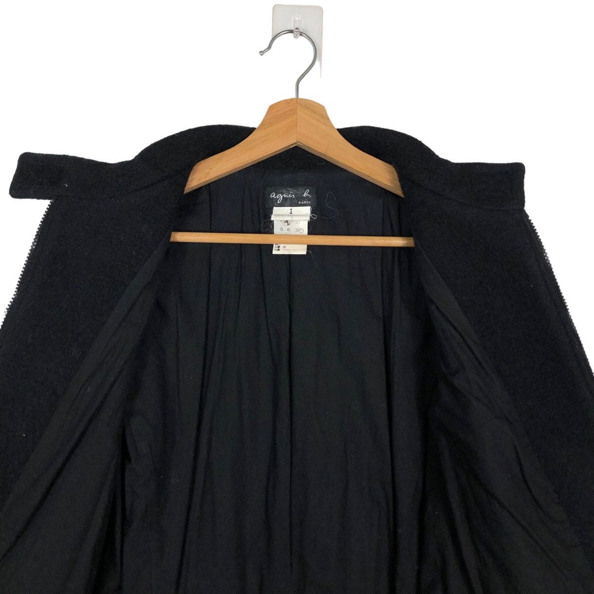 agnes b. 🔥Rich Brown - Fly Coat Herringbone Wool Long Jacket Size US M / EU 48-50 / 2 - 12 Thumbnail