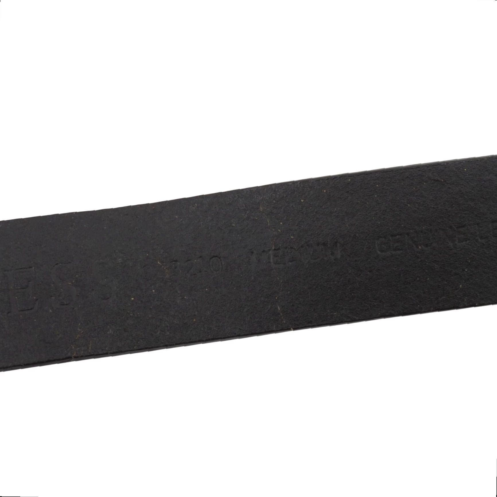 Guess GUESS Belt Men Medium Genuine Leather Gunmetal Rhinestone Bling Buckle Black Belt Size ONE SIZE - 4 Thumbnail