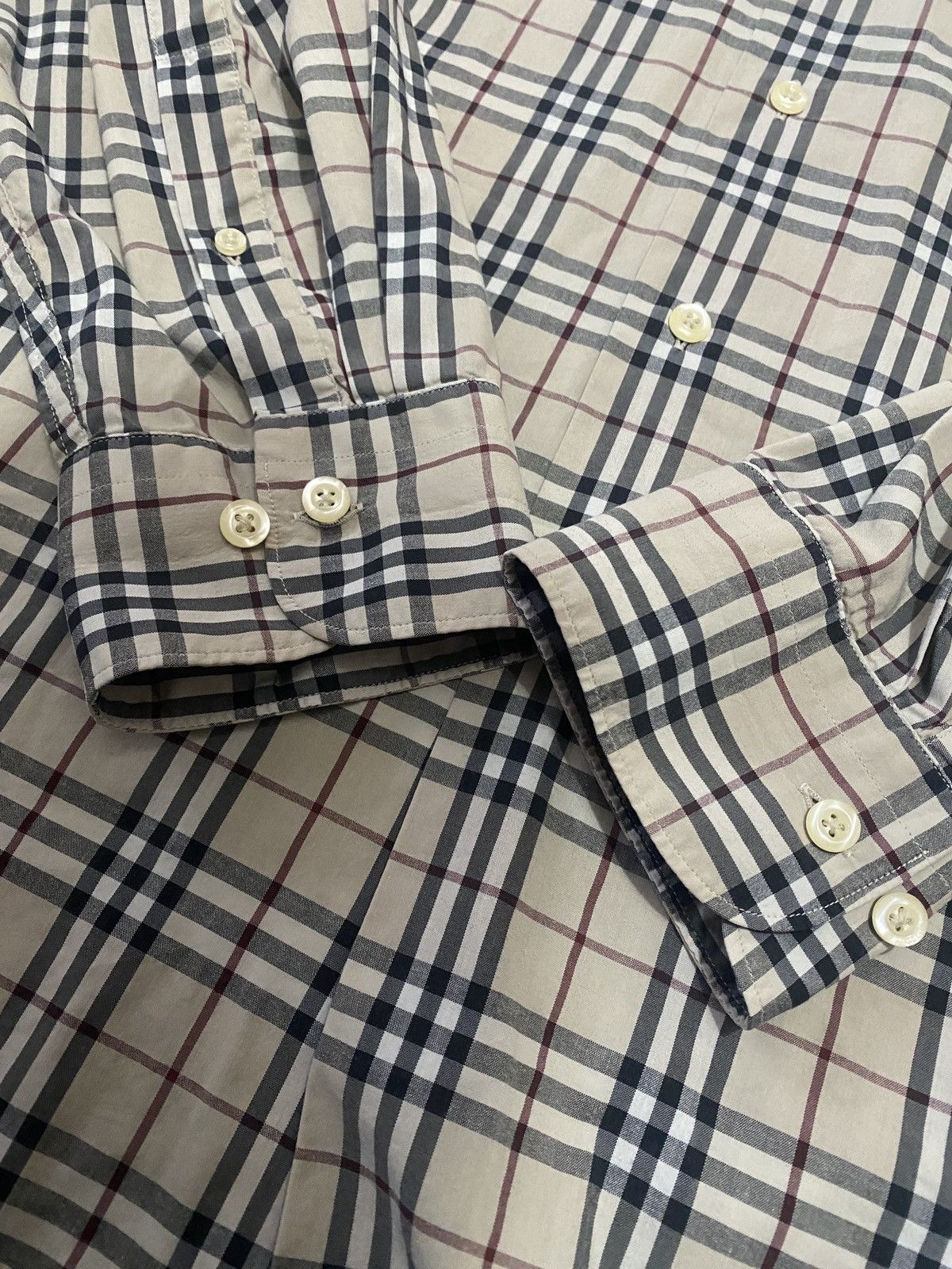 Burberry Vintage beige nova check fullprint burberry shirt button up Size US XXL / EU 58 / 5 - 7 Thumbnail