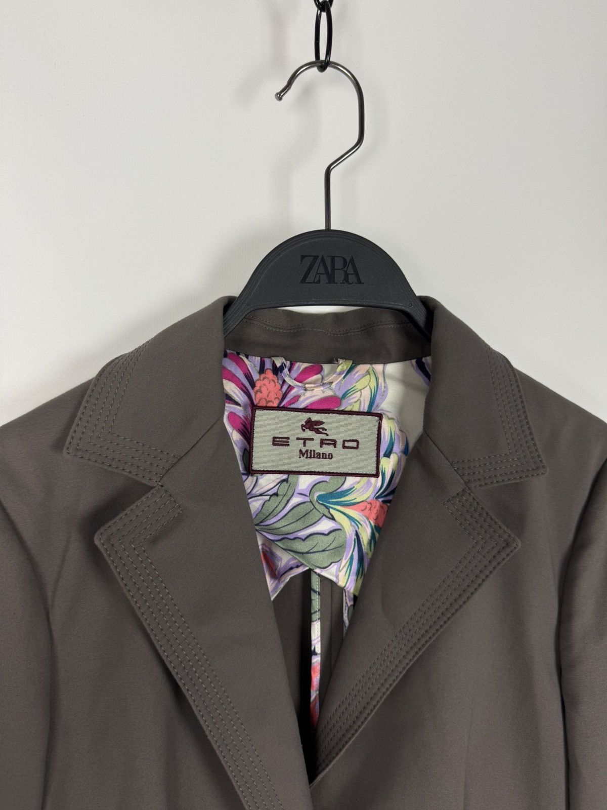 Etro Etro Milano Gray Classic Women’s Blazer Jacket Size M / US 6-8 / IT 42-44 - 3 Thumbnail