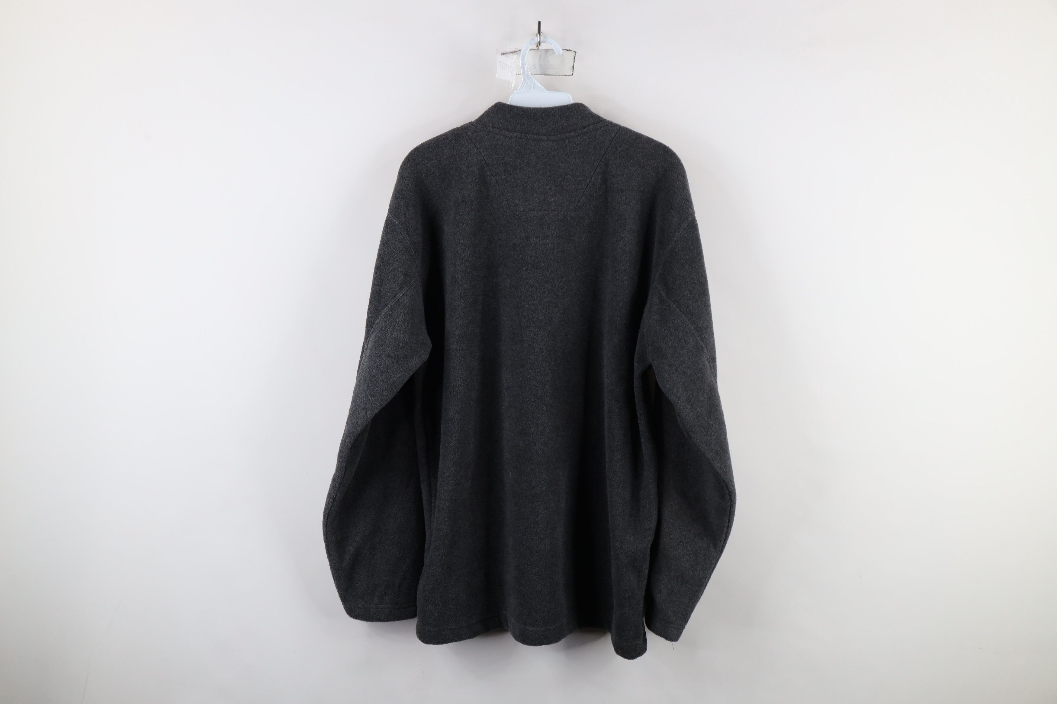 Vintage Deadstock Vintage Y2K 2000 V-Neck Fleece Sweater Gray Size US M / EU 48-50 / 2 - 9 Thumbnail