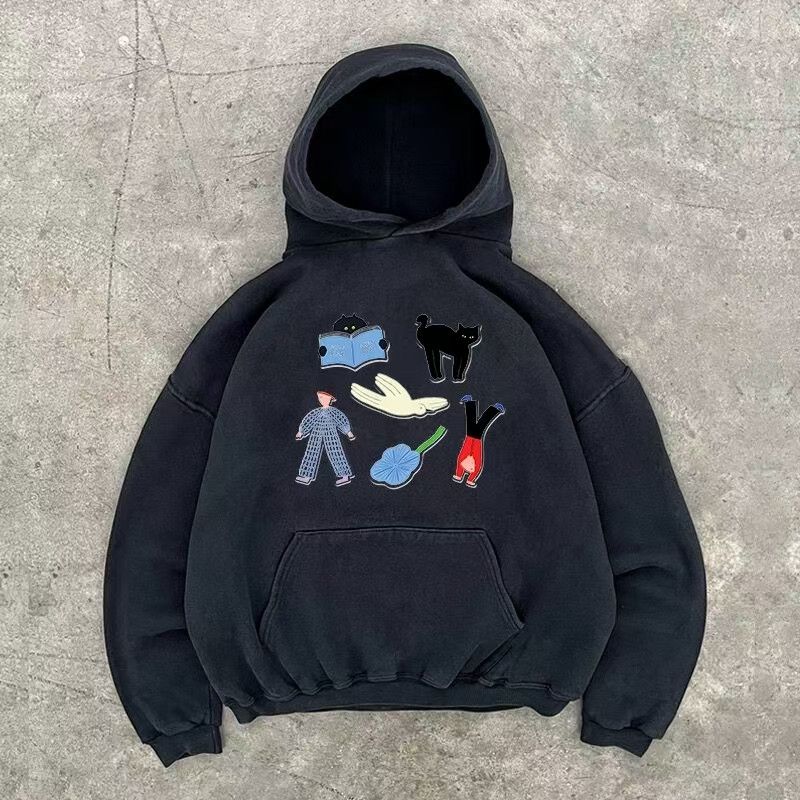 Japanese Brand × Vintage Street fashion retro life print hoodie y2k Size US L / EU 52-54 / 3 - 1 Thumbnail