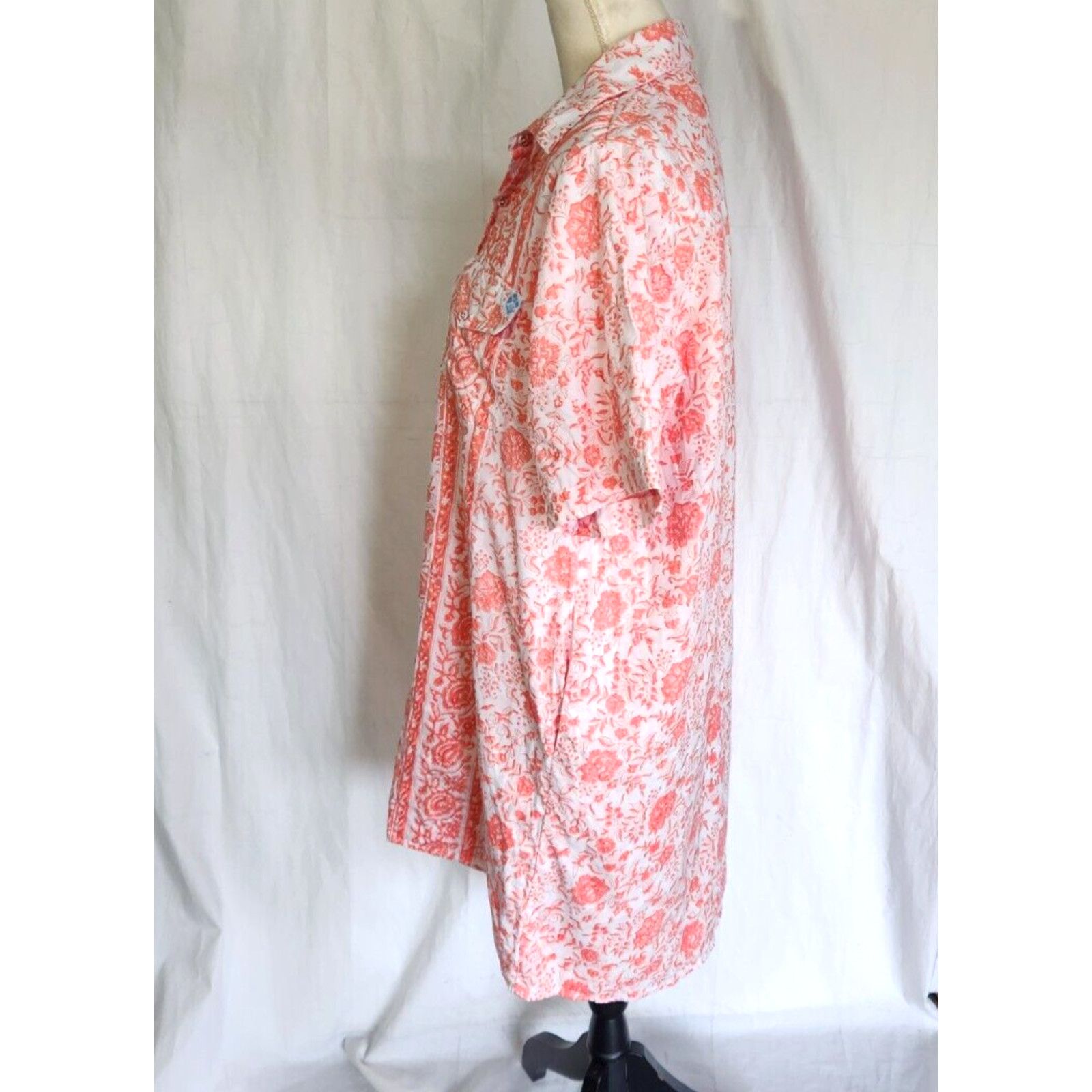 Anthropologie Anthropologie Sue Sartor Coral Satsuma Shirt Dress Medium Size M / US 6-8 / IT 42-44 - 3 Thumbnail